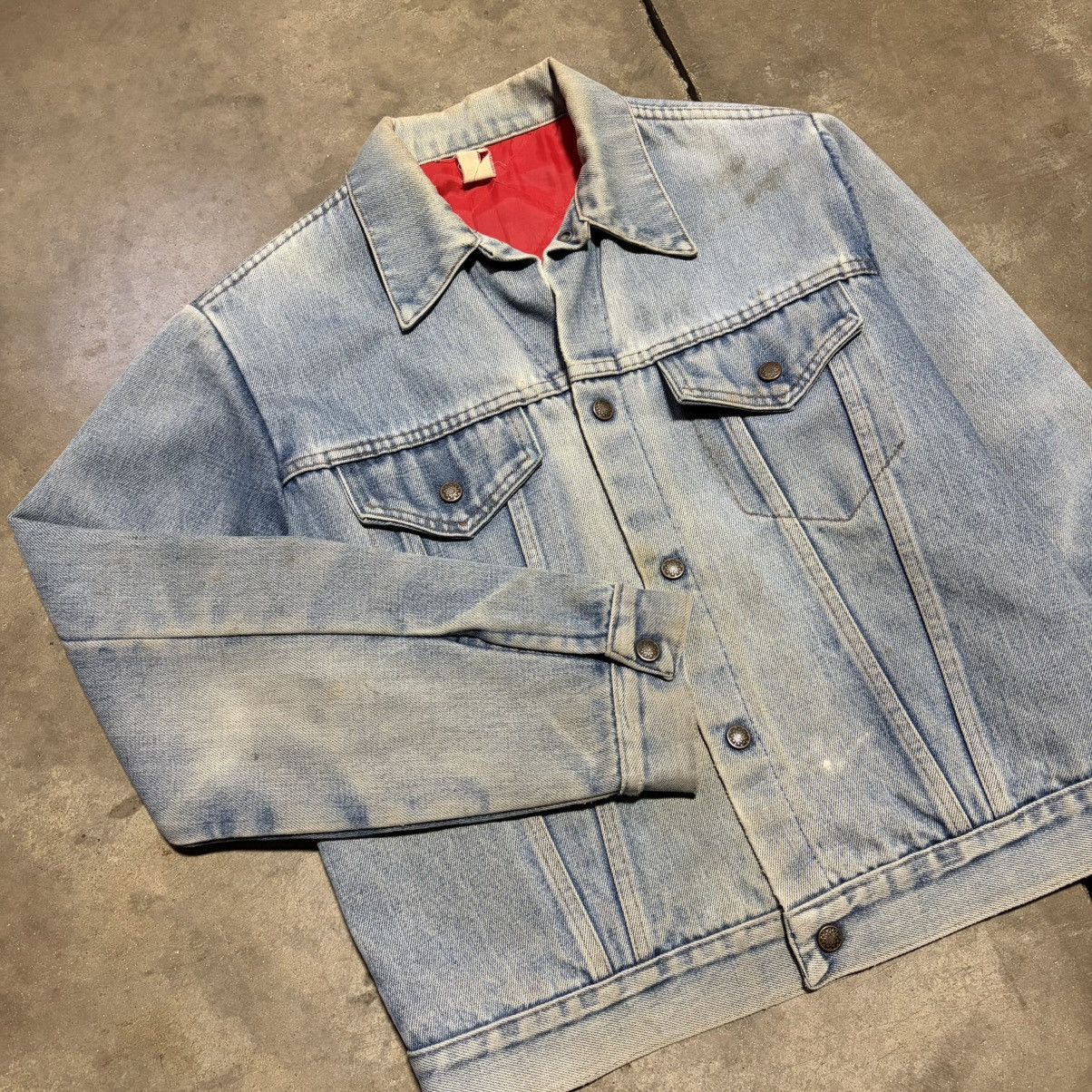 Oshkosh Vintage Denim Trucker Jacket Faded Washed Distressed 70s USA Size US L / EU 52-54 / 3 - 5 Thumbnail
