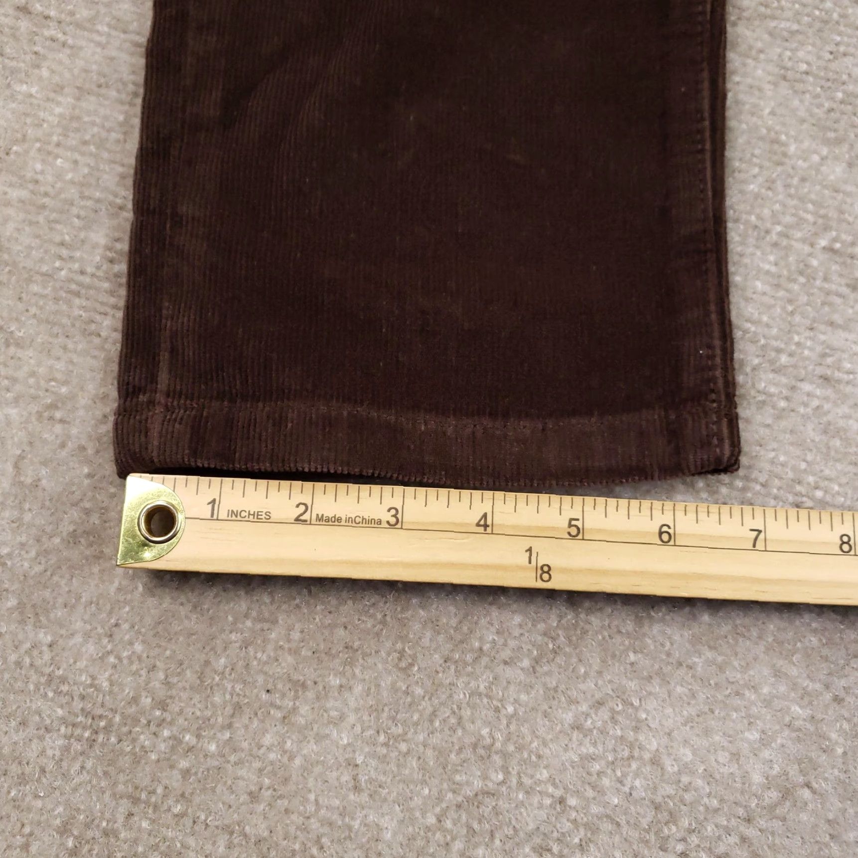 Vintage Mutual Weave Pants Mens 36x30 Slim Brown Corduroy 5-Pocket Stretch Flex Casual Size US 36 / EU 52 - 4 Thumbnail