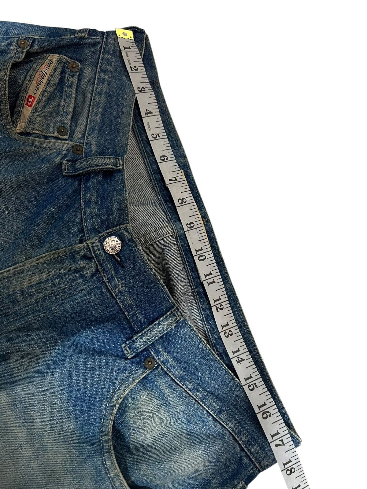 Japanese Brand 🌈Vintage Diesel Industry Distress Mud Wash Bootcut Jean Size US 34 / EU 50 - 10 Thumbnail