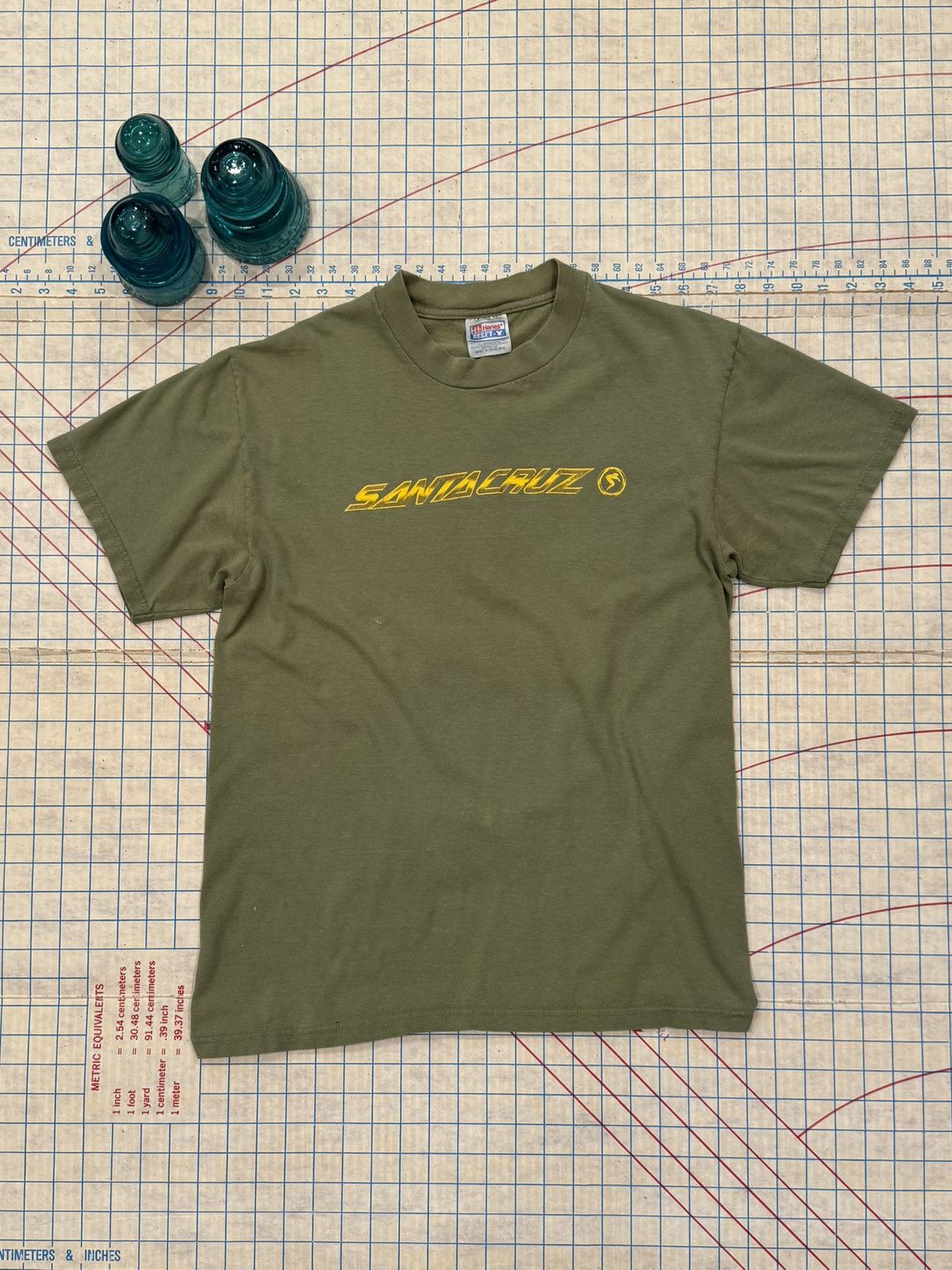 Santa Cruz Skateboards Vintage Santa Cruz Faded Green Graphic Tee Mens Size Medium Size US M / EU 48-50 / 2 - 2 Thumbnail