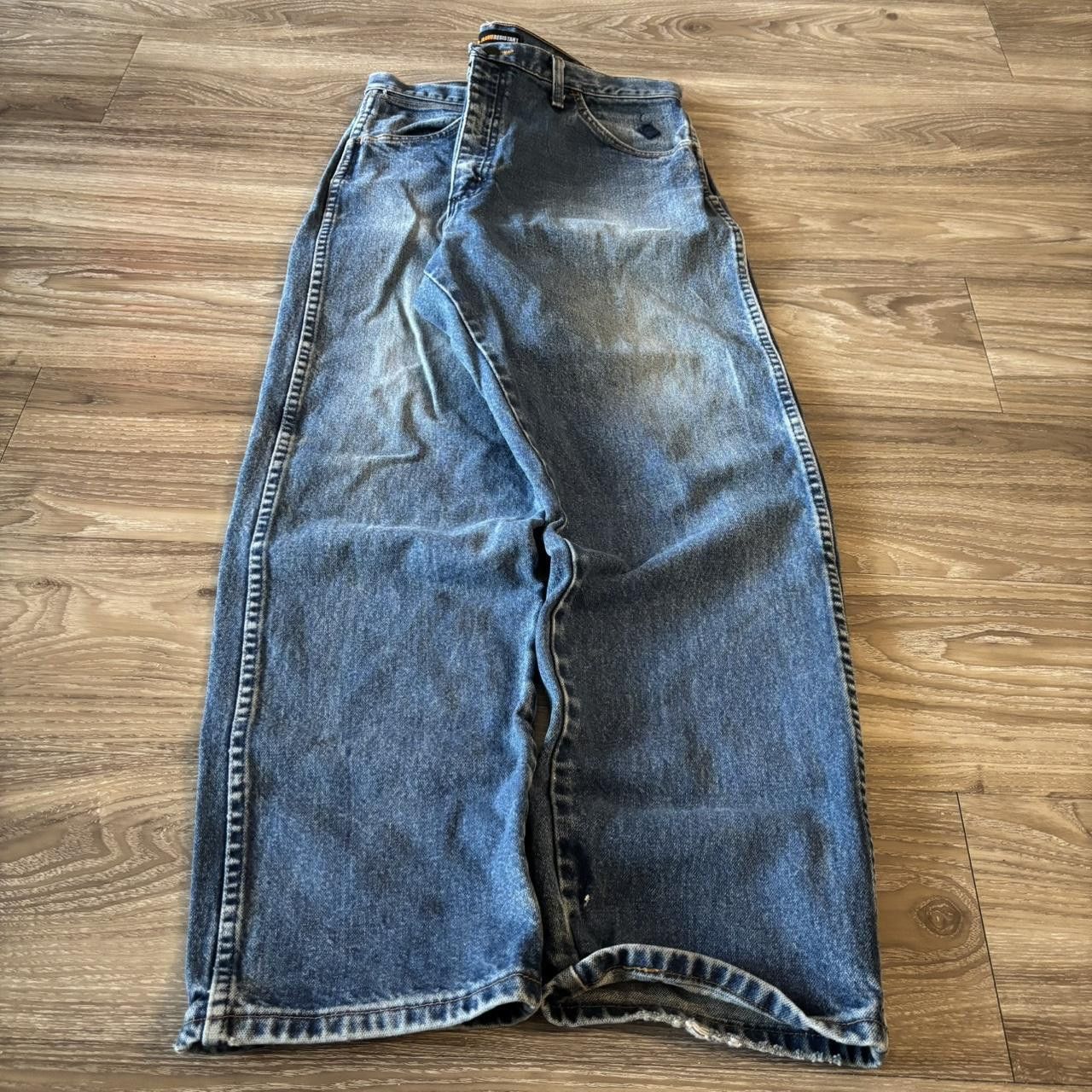 Vintage Crazy Vintage Y2K/2000s Grunge Dark Wash Workwear Denim Jeans. 36x30 Size US 36 / EU 52 - 3 Thumbnail