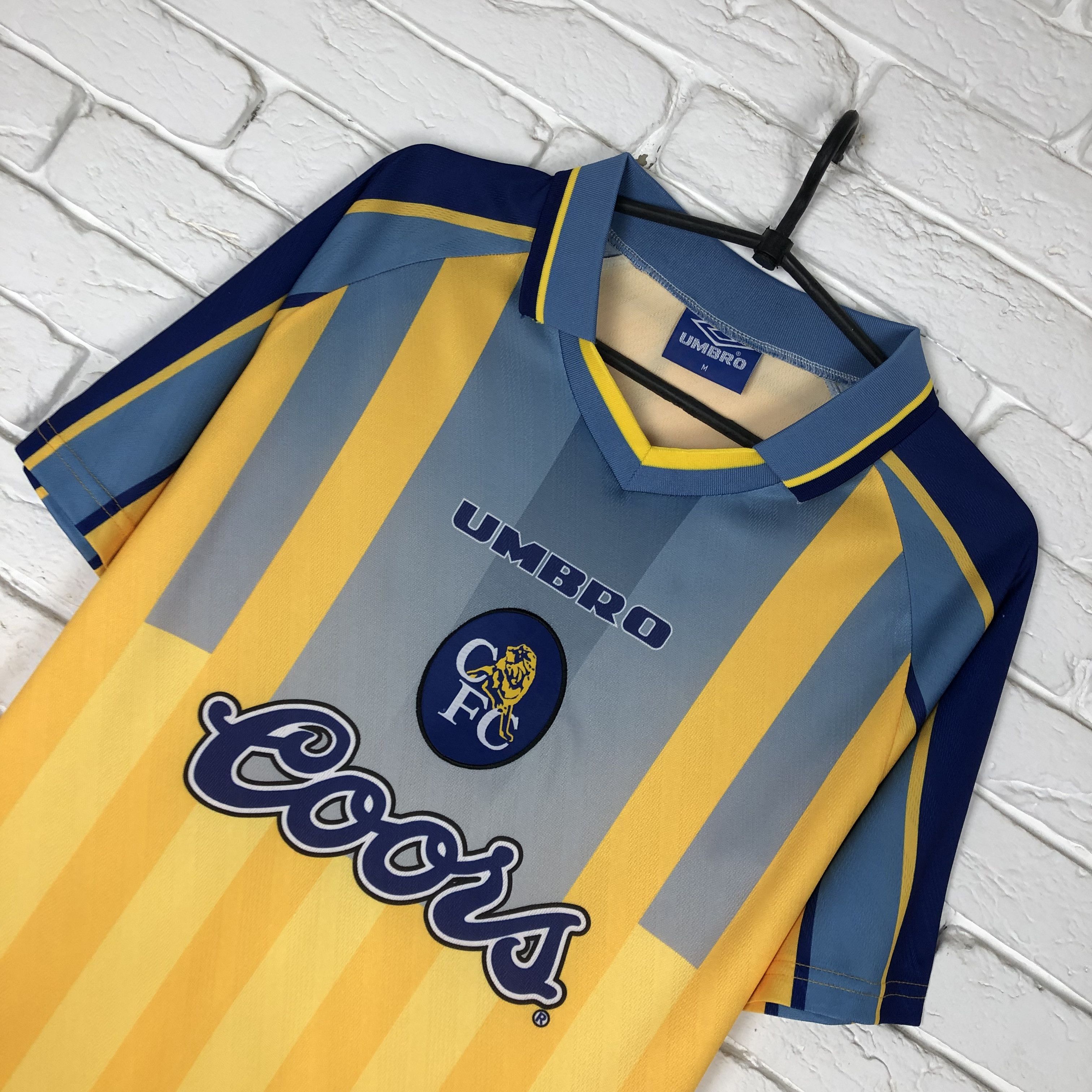 Chelsea Soccer Retro copy Chelsea 1996 1997 away soccer jersey Size US M / EU 48-50 / 2 - 2 Thumbnail