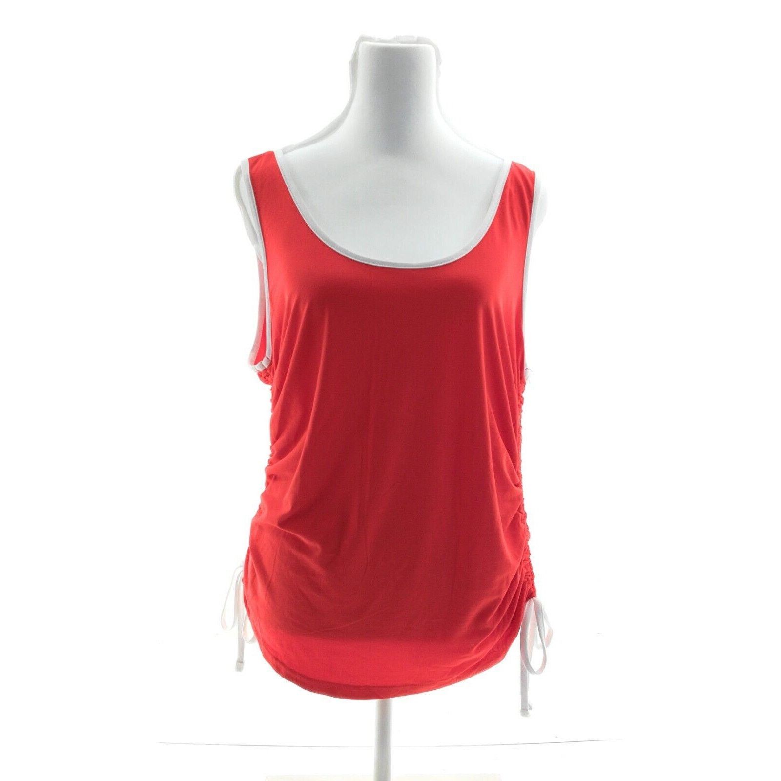 Other Derek Heart Red Ruched Side Tank Top - Women's Plus Size 3X Size 3XL / US 20-22 - 2 Thumbnail