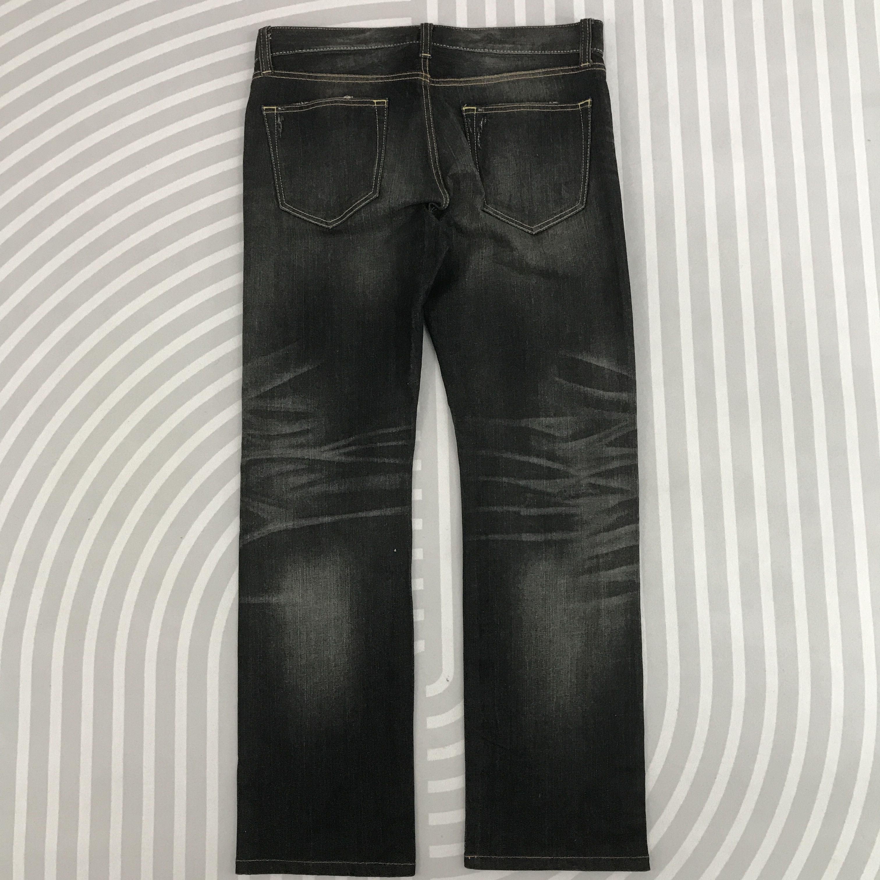 Japanese Brand × Vintage Vintage Japan black denim Distressed denim jeans pants Size US 34 / EU 50 - 5 Thumbnail