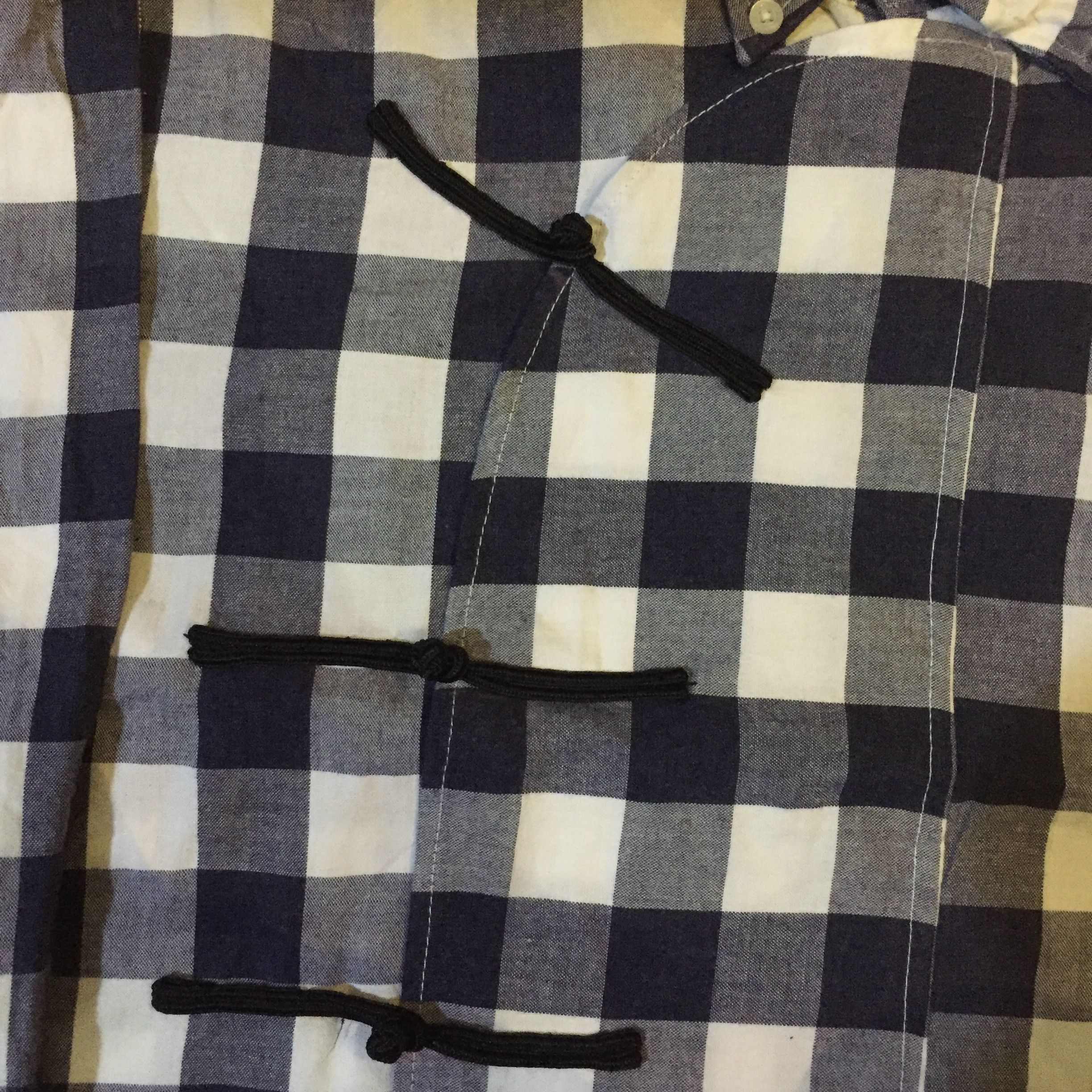 Handmade Clothing Chinese Cheongsam Boxy Shirt Flannel Reworked Size US L / EU 52-54 / 3 - 3 Thumbnail