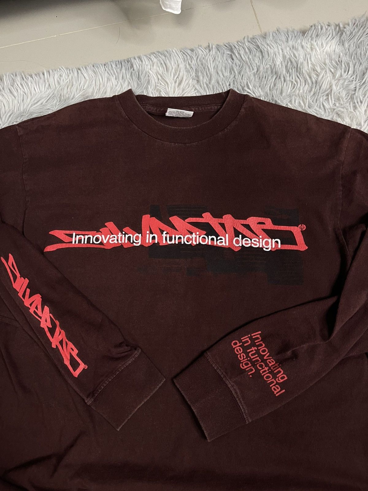 Levi's 90s Levi's SilverTab Brown/Burgundy Graphic Logo Longsleeve Size US L / EU 52-54 / 3 - 3 Thumbnail