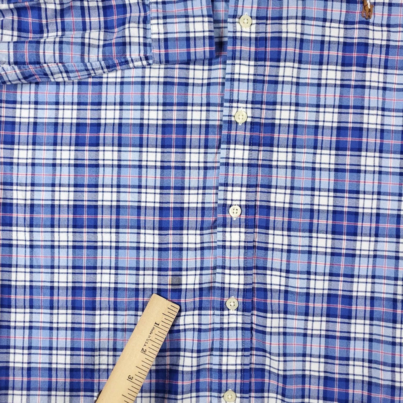 Ralph Lauren Ralph Lauren Blue Plaid Button-Up Shirt Mens Large Long Sleeve Classic Preppy Size US L / EU 52-54 / 3 - 3 Thumbnail