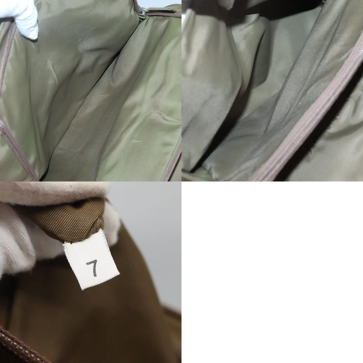 Prada PRADA Hand Bag Nylon Khaki Silver Size ONE SIZE - 13 Thumbnail