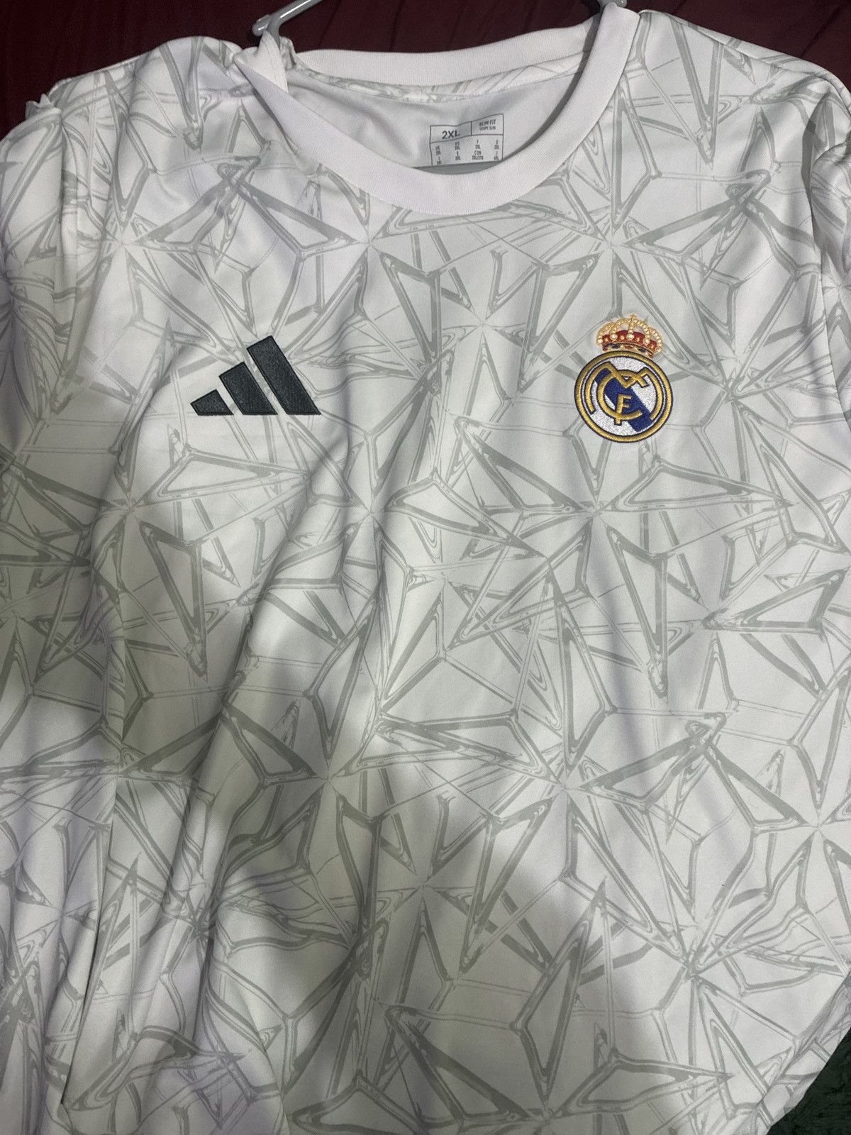 Adidas 2024/2025 Real Madrid Pre Match Warm Up Jersey 2XL slim fit Size US XXL / EU 58 / 5 - 3 Thumbnail