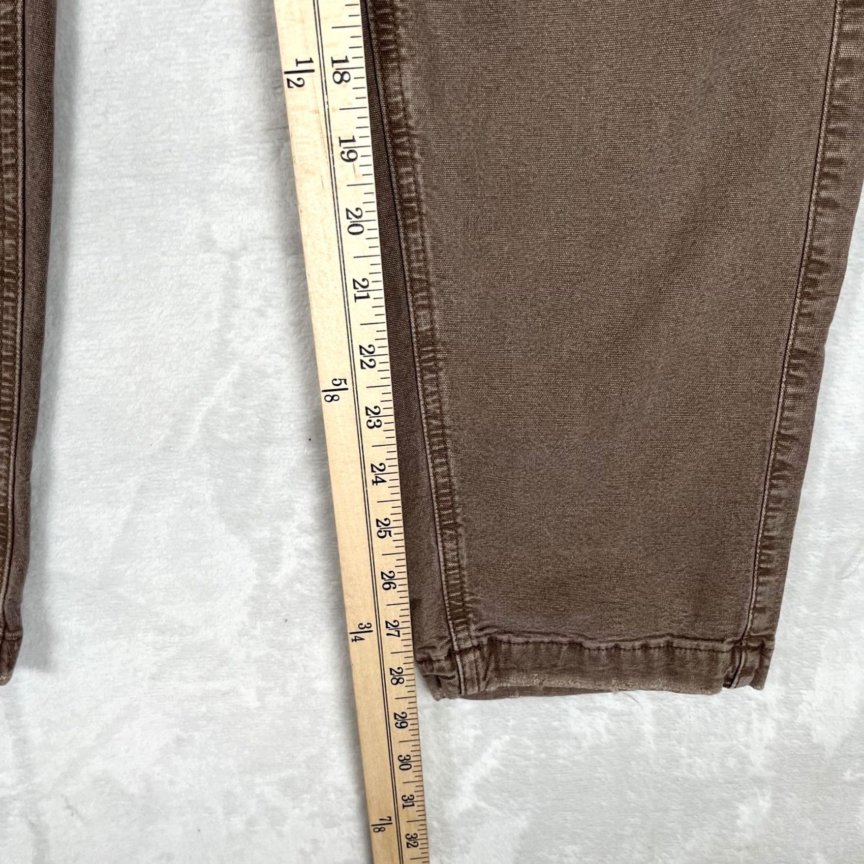 American Eagle Outfitters VINTAGE American Eagle Carpenter Pants Womens 2 Brown 90s Boyfriend High Rise Stretch Size 26" / US 2 / IT 38 - 4 Thumbnail