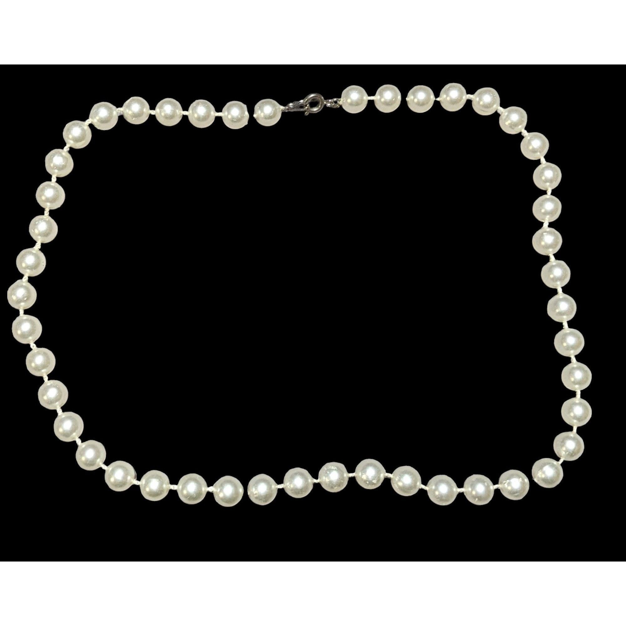 Other Simple Elegant White Faux Pearl Necklace Size ONE SIZE - 1 Thumbnail