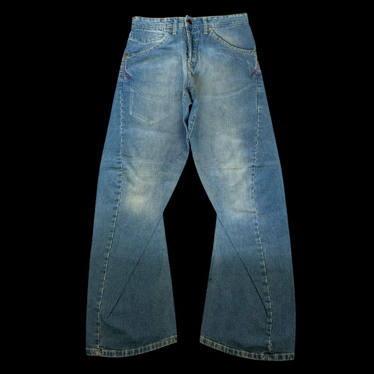 Levi's LEVI’S ENGINEERED JEANS 2005 TWISTED LEG BUCKLE CINCH BACK Size US 31 - 8 Thumbnail