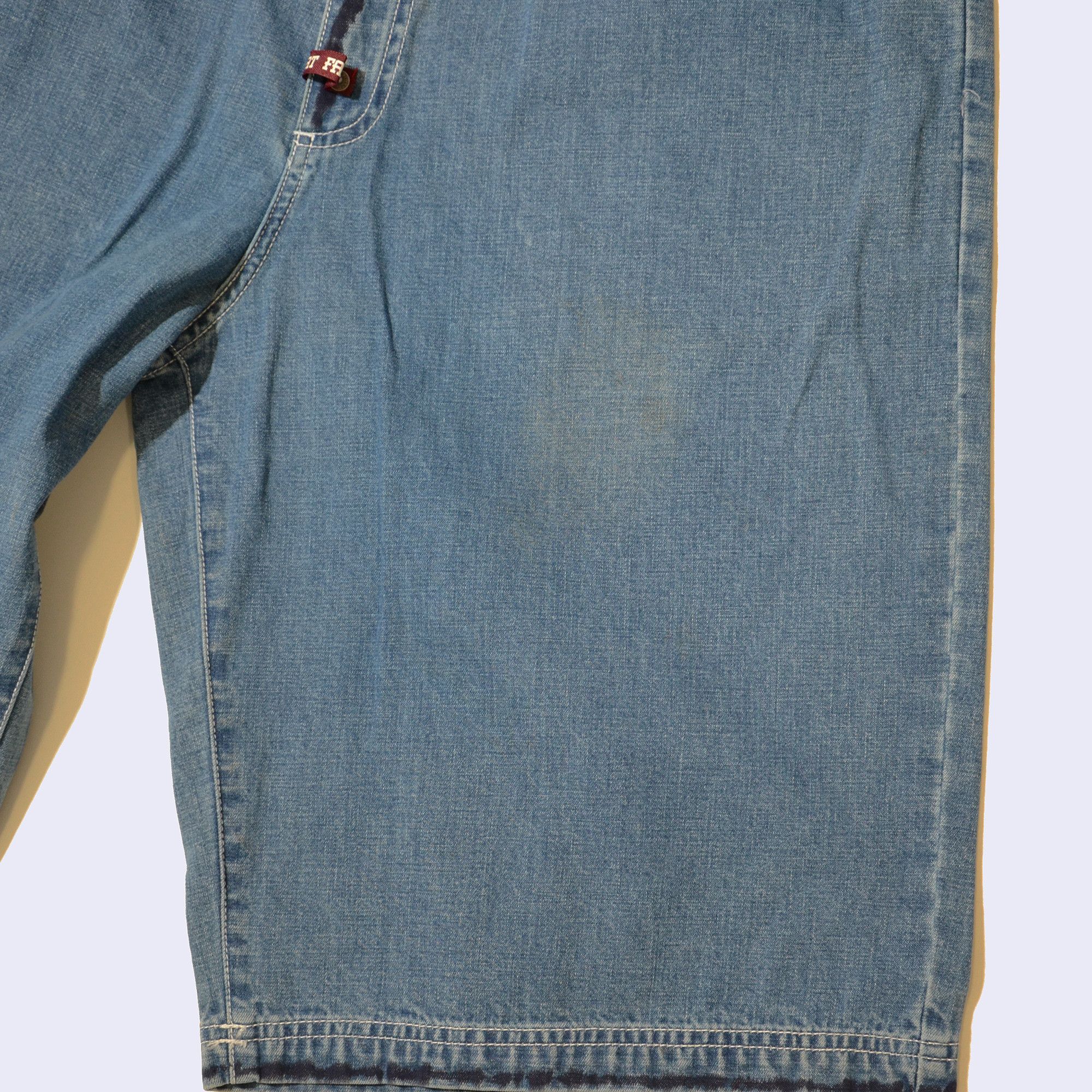 Phat Farm [Color Defects] Phat Farm Denim Shorts 90s Hiphop Streetwear Size US 34 / EU 50 - 18 Thumbnail