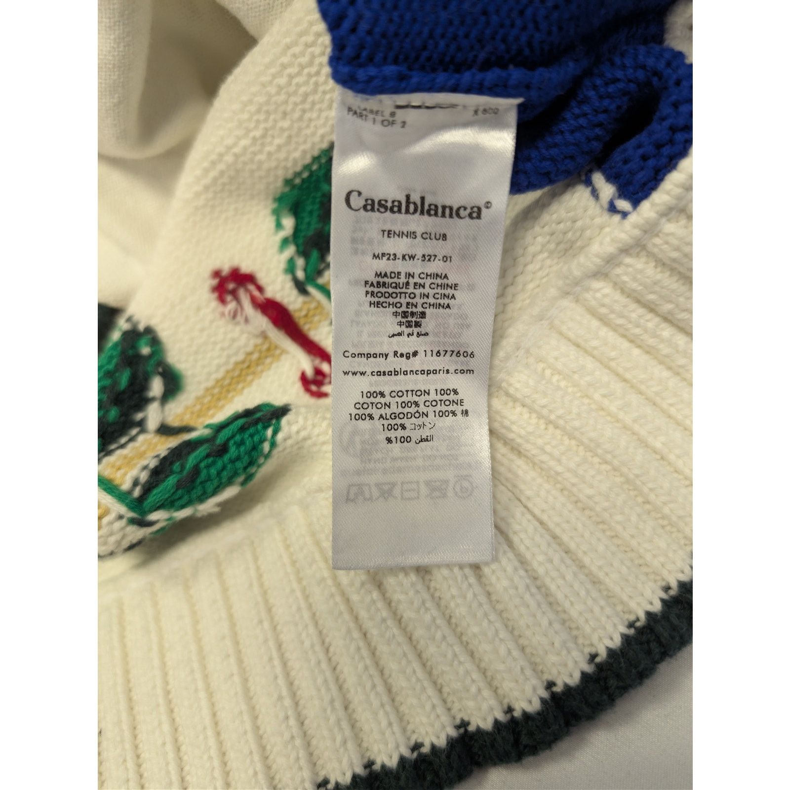 Casablanca o1rshd1 Laurel Intarsia Knit Jacket in Multi Size US XL / EU 56 / 4 - 18 Thumbnail