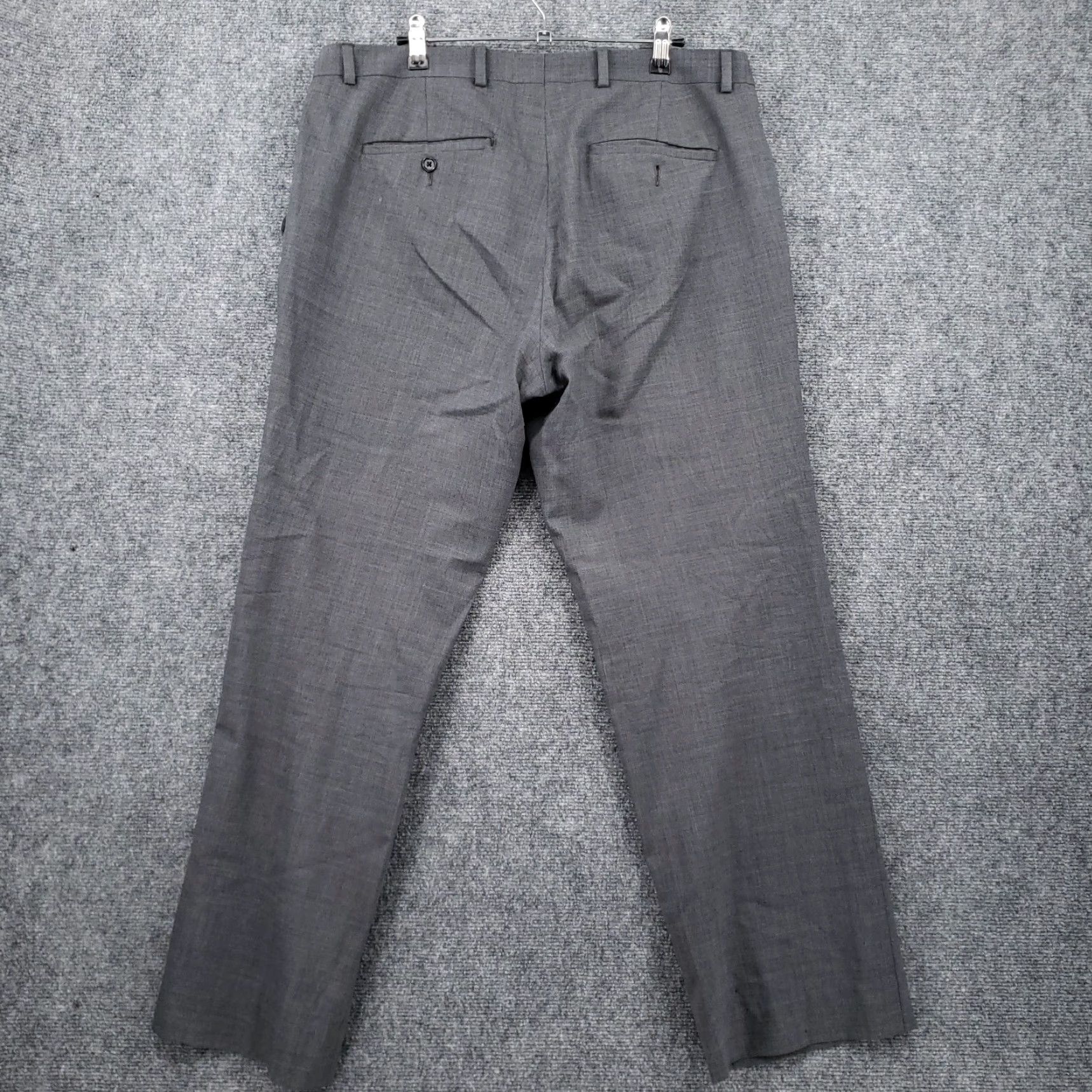 Theory Theory Mens Dress Pants 34 Gray Mid-Rise Straight Leg Flat Front Business Casual Pants Size US 34 / EU 50 - 2 Thumbnail