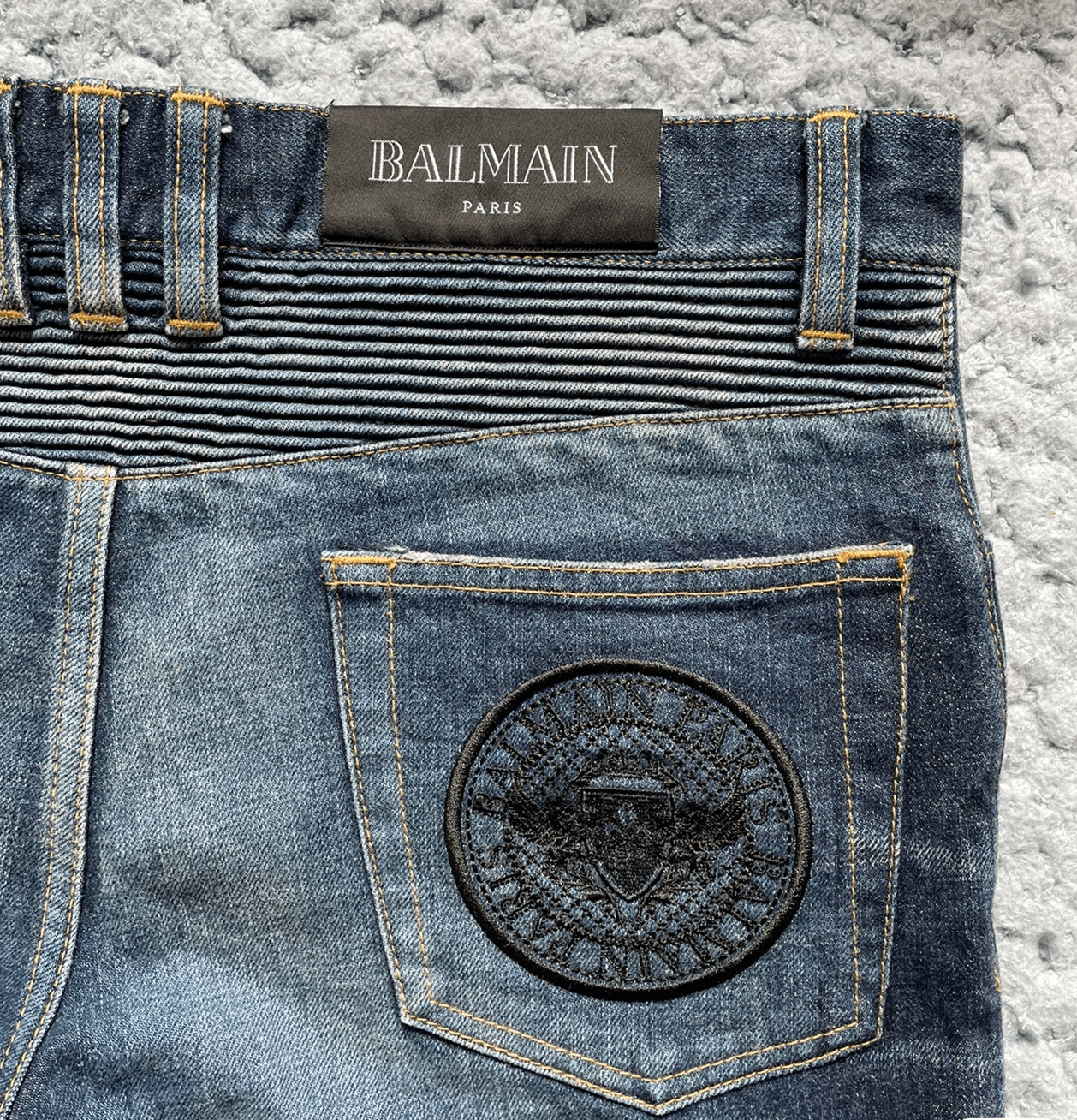 Balmain balmain men's biker jeans size 31 Size US 31 - 7 Thumbnail