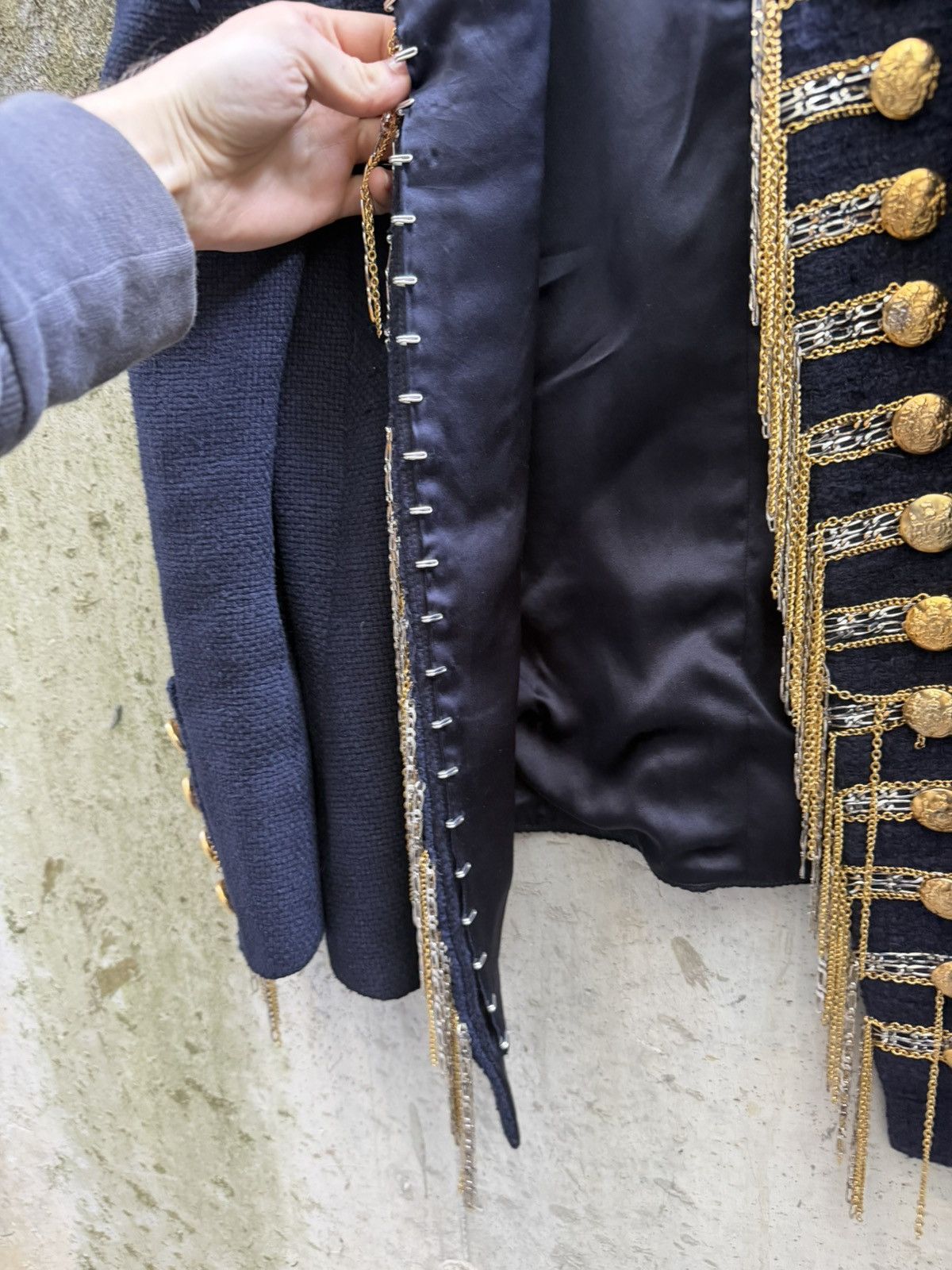 Balmain FW10 Balmain Decarnin Runway Silk Bouclé Napoleon Jacket Size US S / EU 44-46 / 1 - 10 Thumbnail