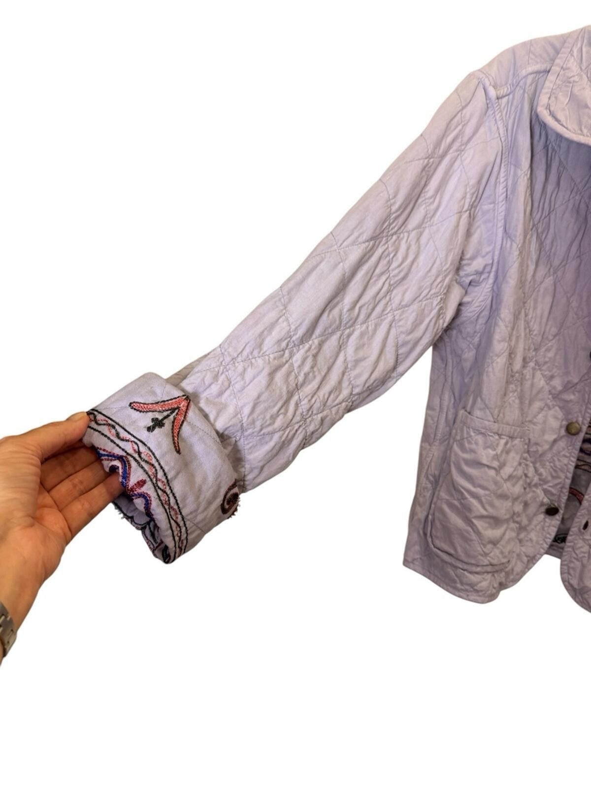 POST ARCHIVE FACTION (PAF) Women’s Boho Embroidered Reversible Quilted Cotton Jacket M Size M / US 6-8 / IT 42-44 - 6 Thumbnail