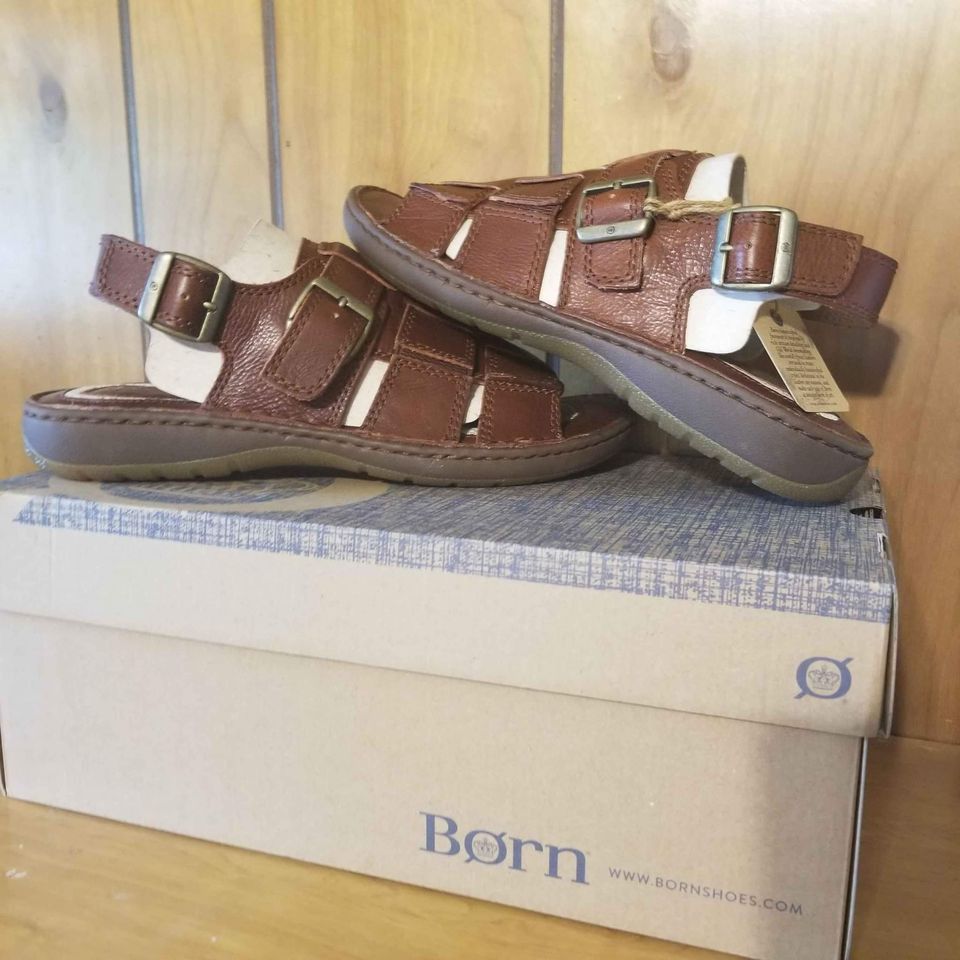 Born Born Miguel F/G Sandals - Leather Men's - Bourban US 11 Size US 11 / EU 44 - 3 Thumbnail