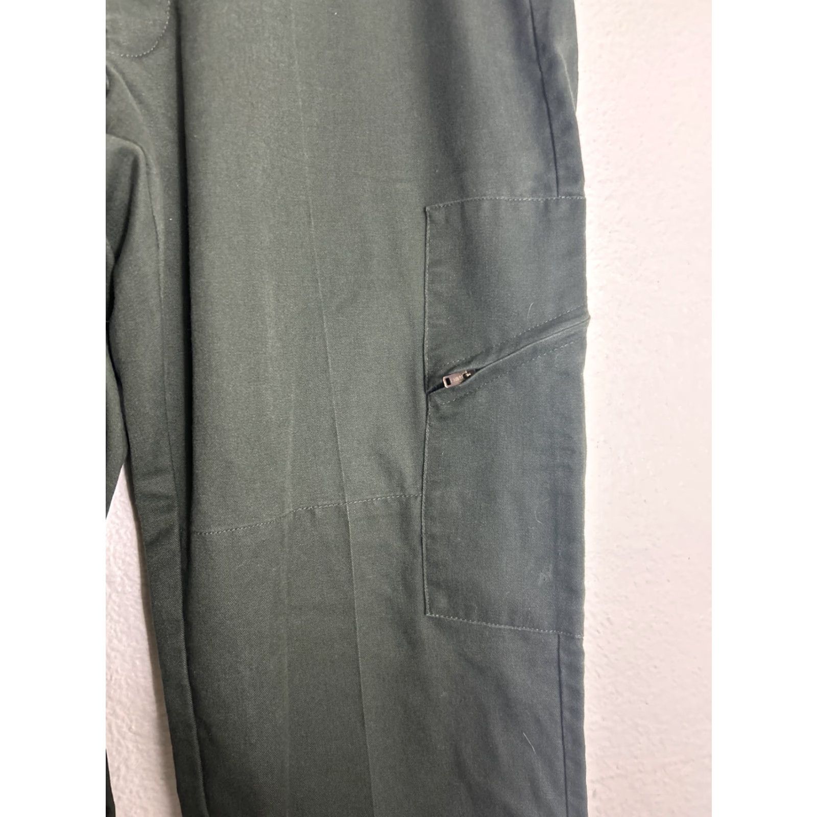 Vintage Pro-Tuff Coast Guard Cargo Pant Army Green 37x28 Men Regular Straight Pocket Cargo Twill Nylon Cotton Damaged? Size US 37 - 4 Thumbnail