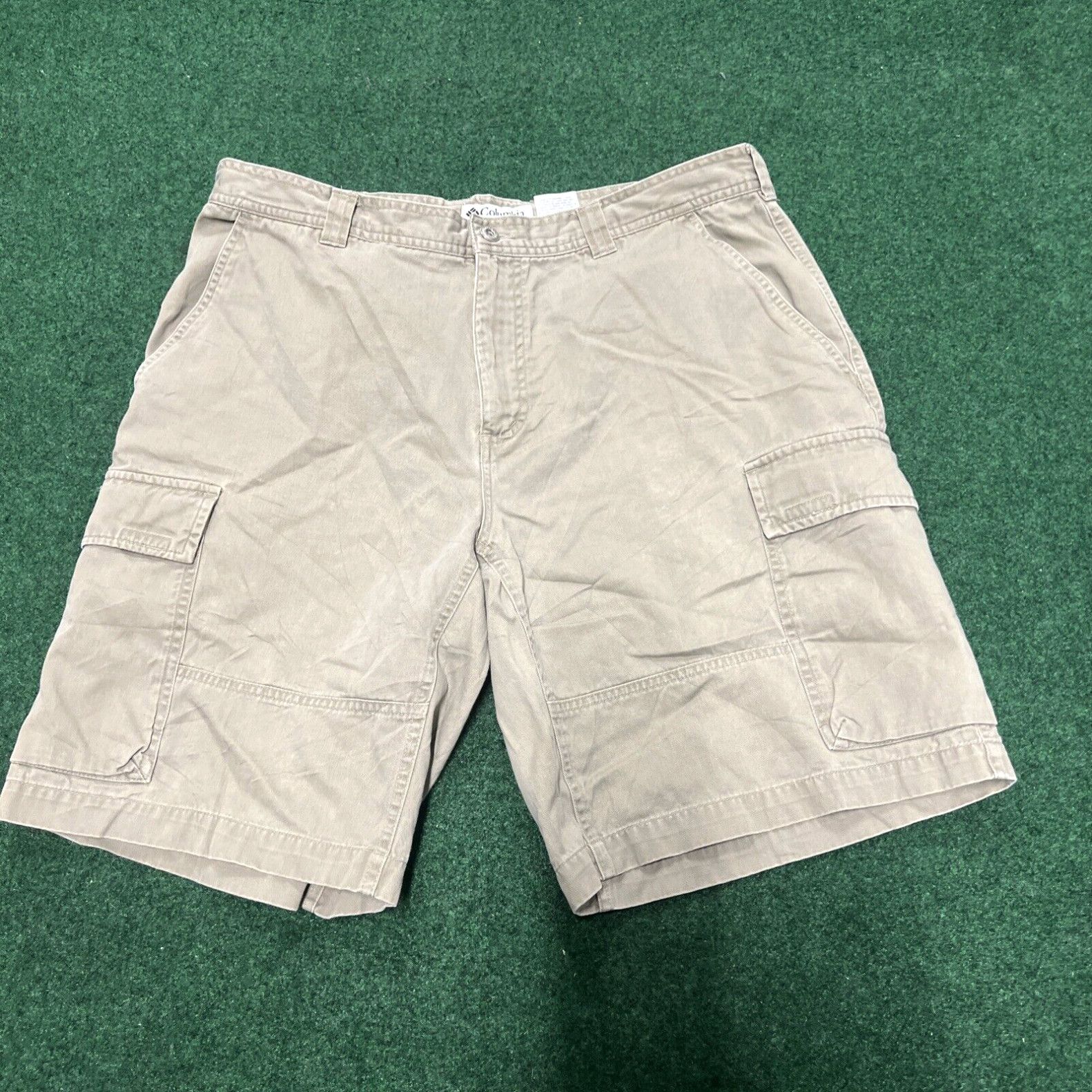 Vintage Columbia Shorts Mens 36 Brown Beige Pockets Cotton Outdoor Hiking Active Size US 36 / EU 52 - 1 Thumbnail