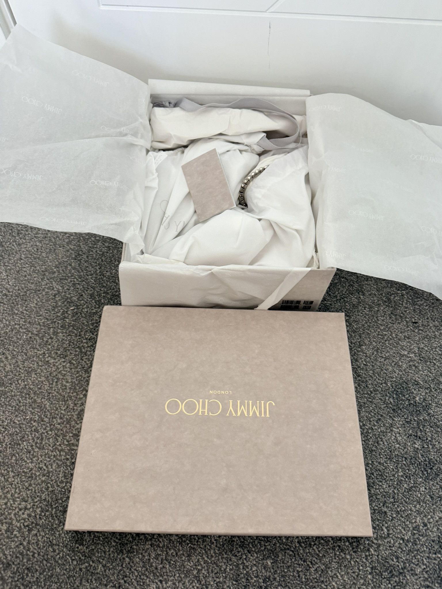 Jimmy Choo Jimmy Choo Saeda 39 Platinum Ice Crystal Size US 9 / IT 39 - 11 Thumbnail