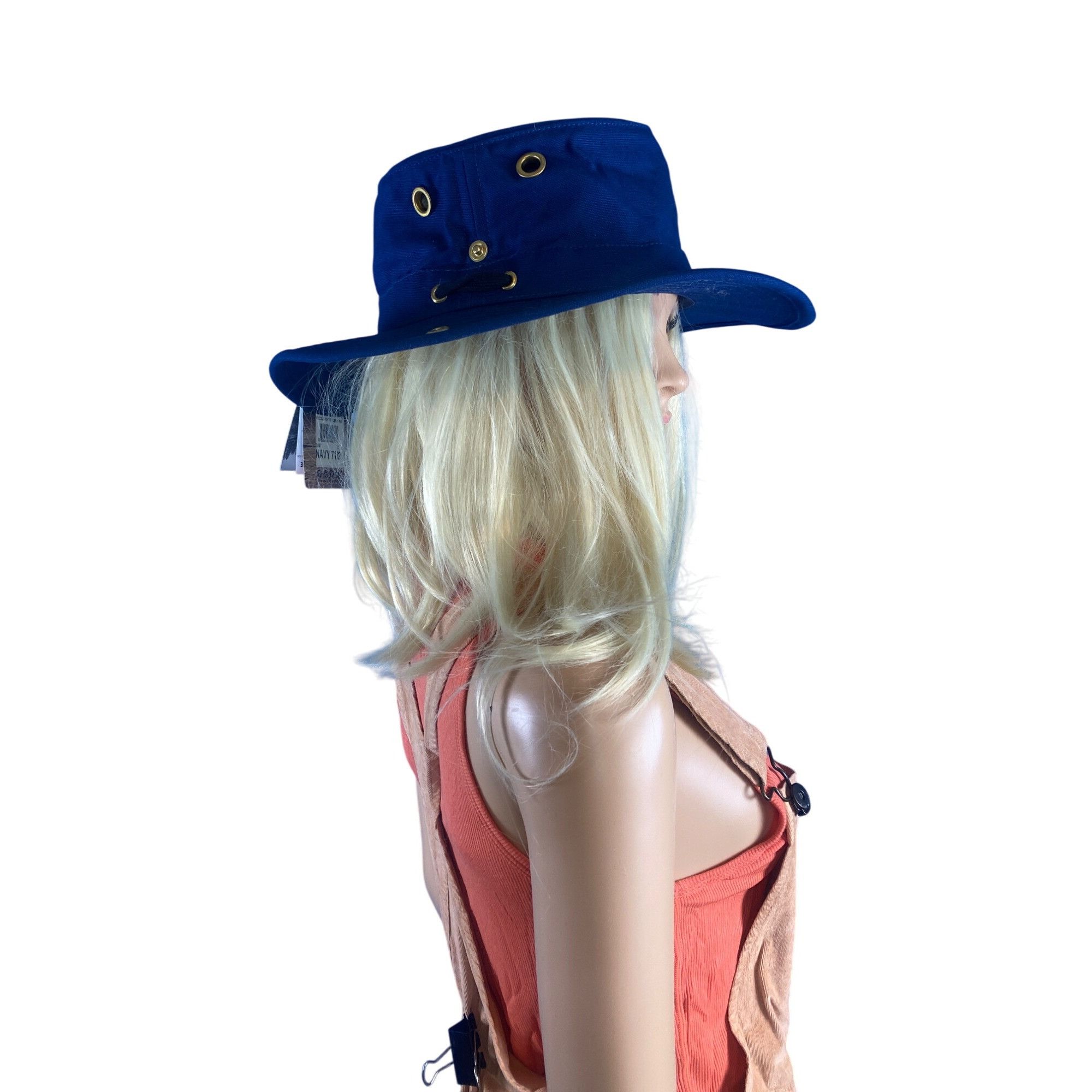 Tilley NWT Tilley T3 Cotton Duck Hat, Snap up Navy 71/2 60cm Large Size ONE SIZE - 5 Thumbnail