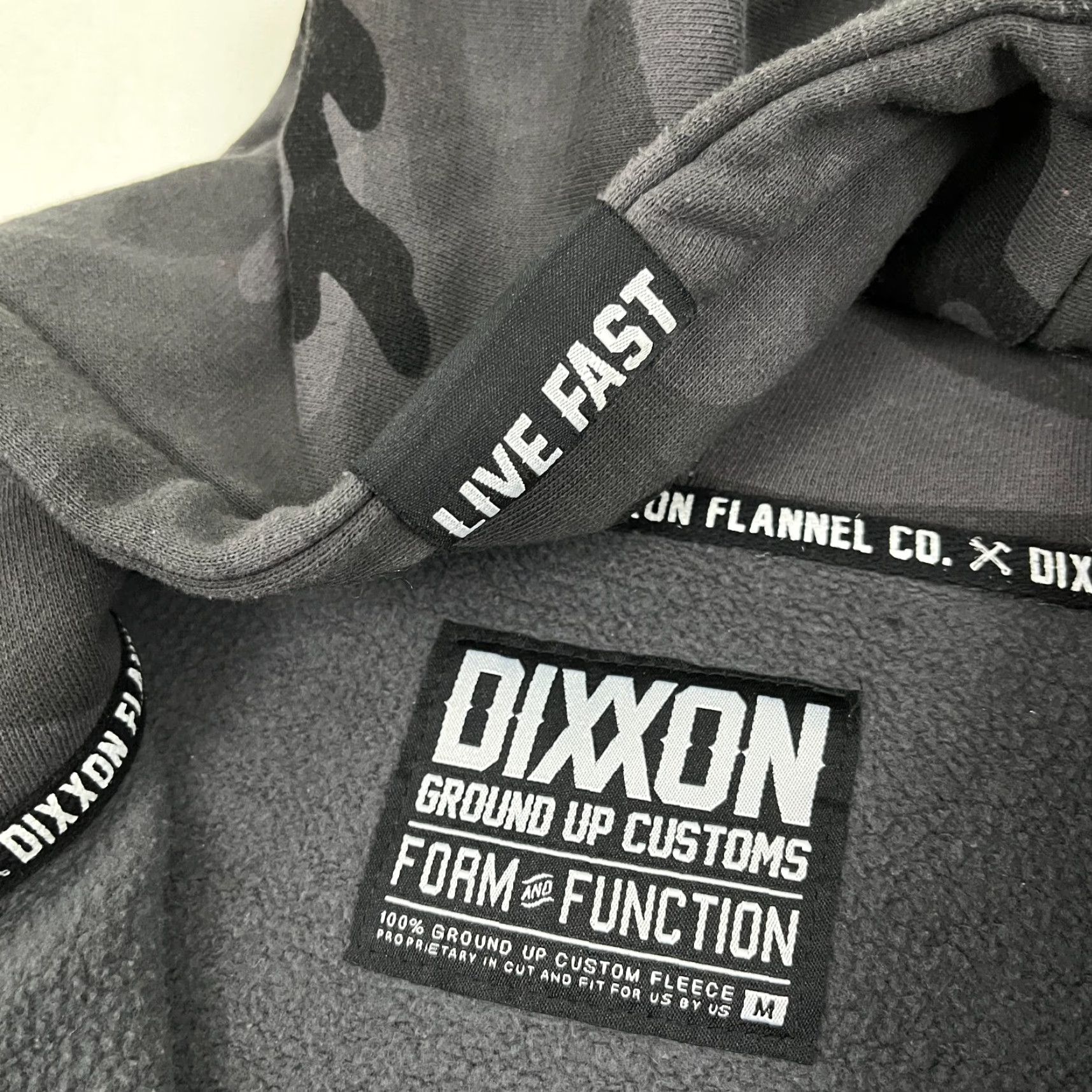 Polo Ralph Lauren Dixxon Flannel Co Hoodie Mens Medium Gray Black Camo Graphic Sweatshirt Full Zip Size US M / EU 48-50 / 2 - 3 Thumbnail