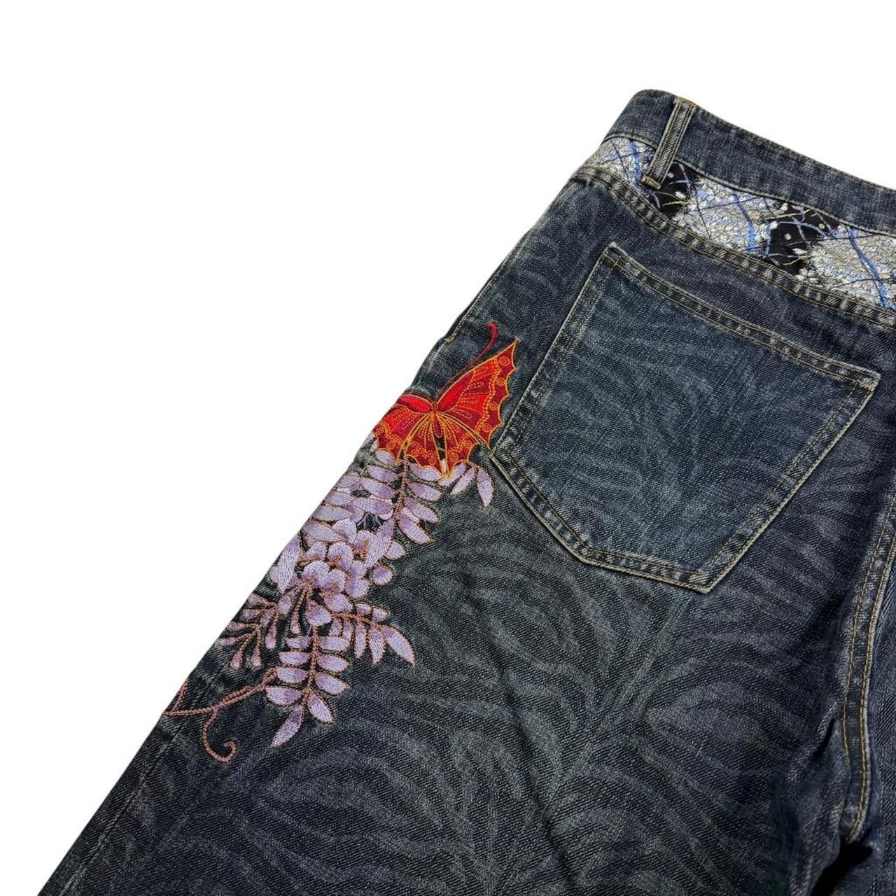 Karakuri Tamashii Karakuri Tamashii Embroidered Floral Japanese Shorts W 35 Size US 35 - 4 Thumbnail