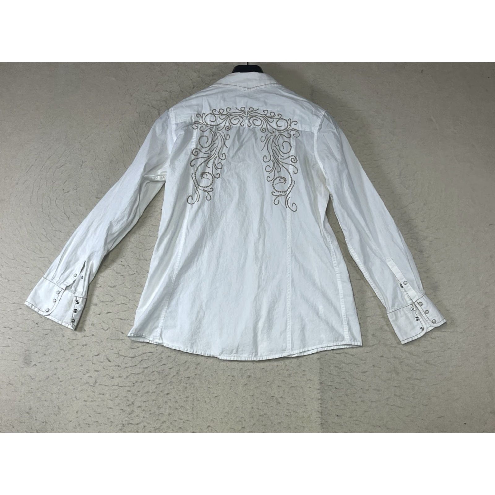 Ariat Ariat Shirt Women Western White Large L Button-Up Pearl Snap Collar Long Sleeve Mens? Girls? Size L / US 10 / IT 46 - 2 Thumbnail