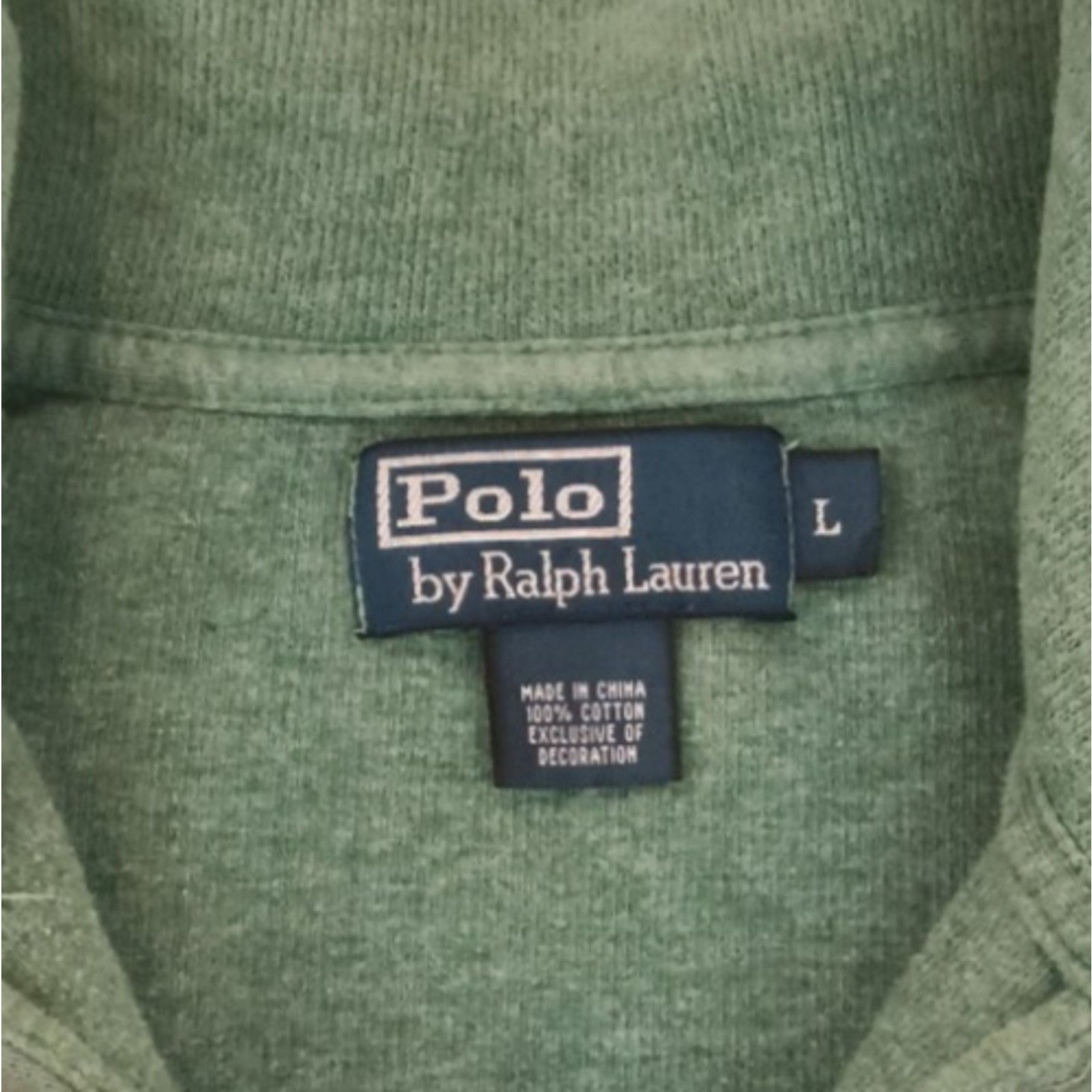 Polo Ralph Lauren Polo Ralph Lauren 1/4 Zip Sweater Men's L Green White Pony Size US L / EU 52-54 / 3 - 6 Thumbnail