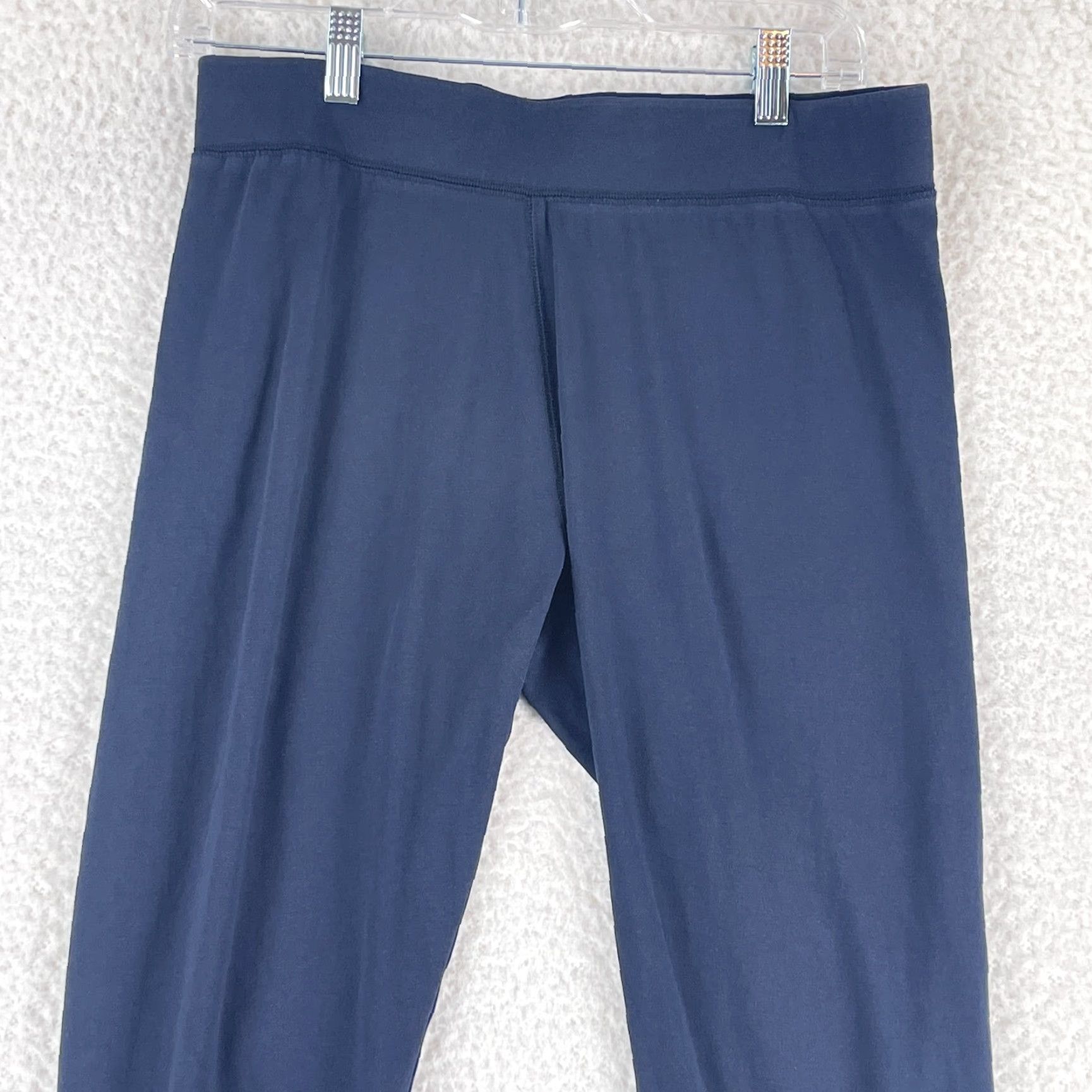 Vintage Christopher & Banks Navy Blue Pull On Pants Womens Medium Elastic Waist Straight Leg Jeans Style City Casual Size 32" / US 10 / IT 46 - 2 Thumbnail