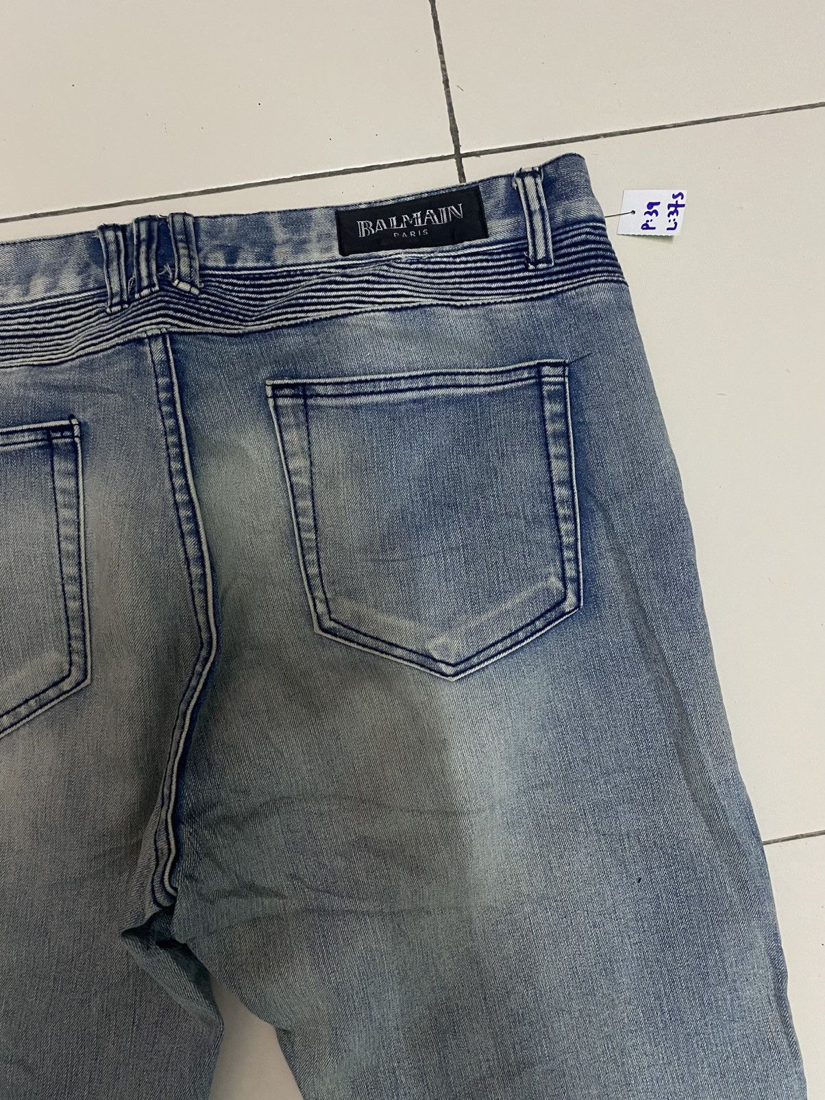 Balmain Men's Balmain Biker Denim Jeans . Hard To Find Style. Size US 39 - 8 Thumbnail