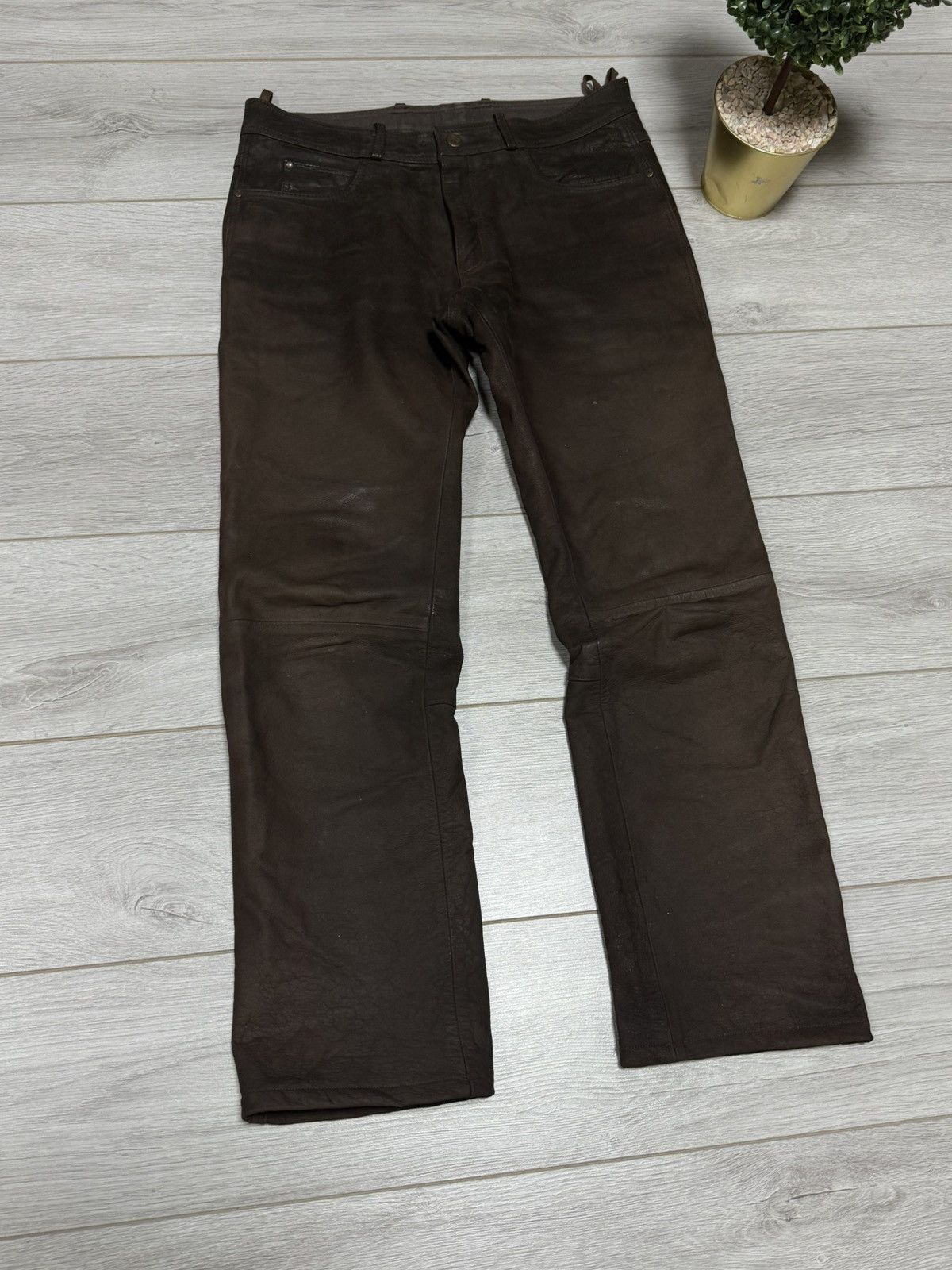 Leather Highway 1 Leather Moto Biker Pants vintage Size US 32 / EU 48 - 2 Thumbnail