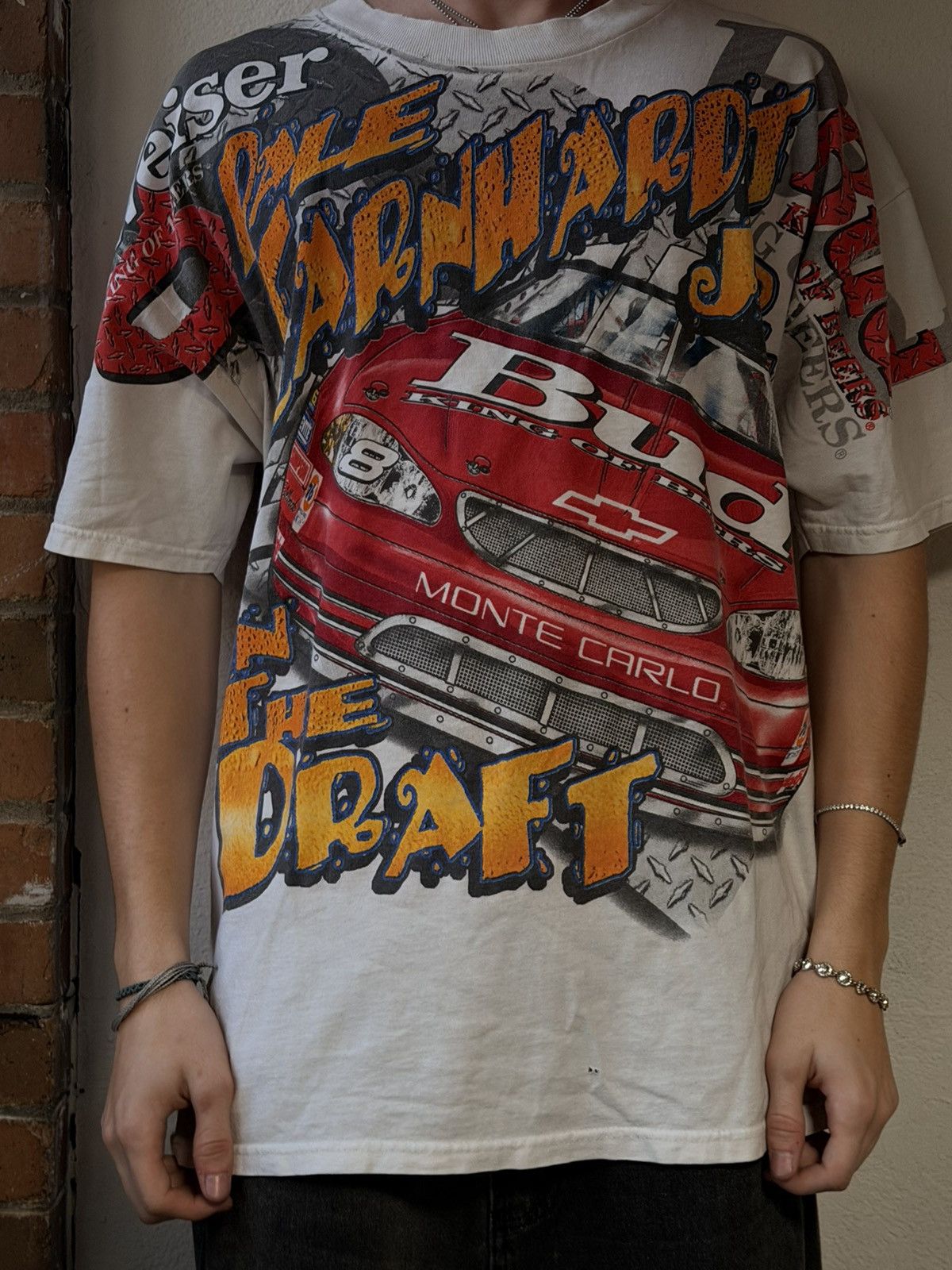 Vintage Vintage pale Earnhardt racing tee Size US L / EU 52-54 / 3 - 2 Thumbnail