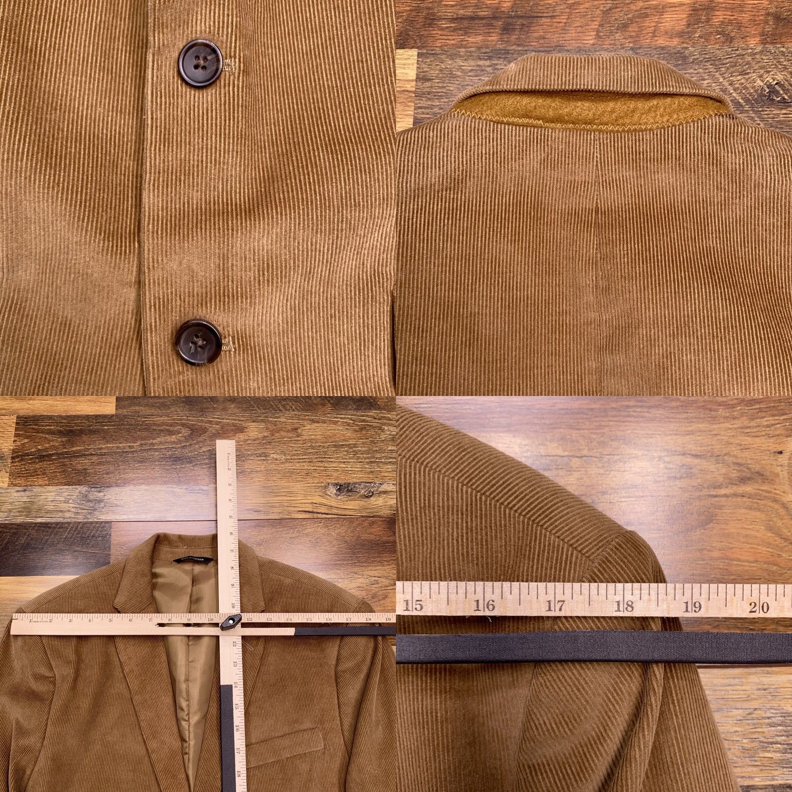 Banana Republic VINTAGE not applicable; Banana Republic Sport Coat Blazer 42R Brown Corduroy Single-Breasted 2-Button Notch Lapel Men Regular Size 42R - 8 Thumbnail