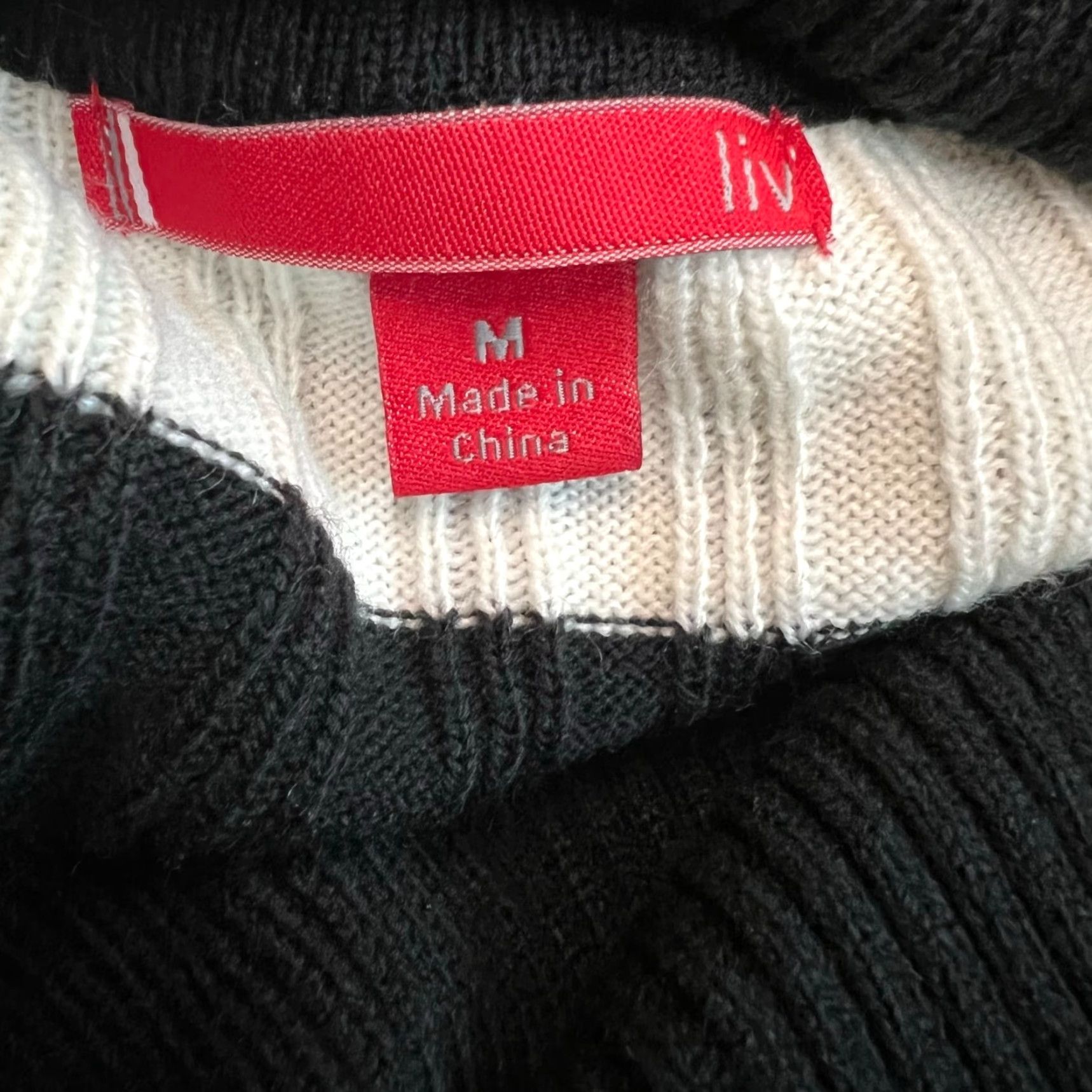 Vintage LIV Womens Long Sleeves Cowl Neck Black White Striped Sweater Dress Size M Size M / US 6-8 / IT 42-44 - 6 Thumbnail