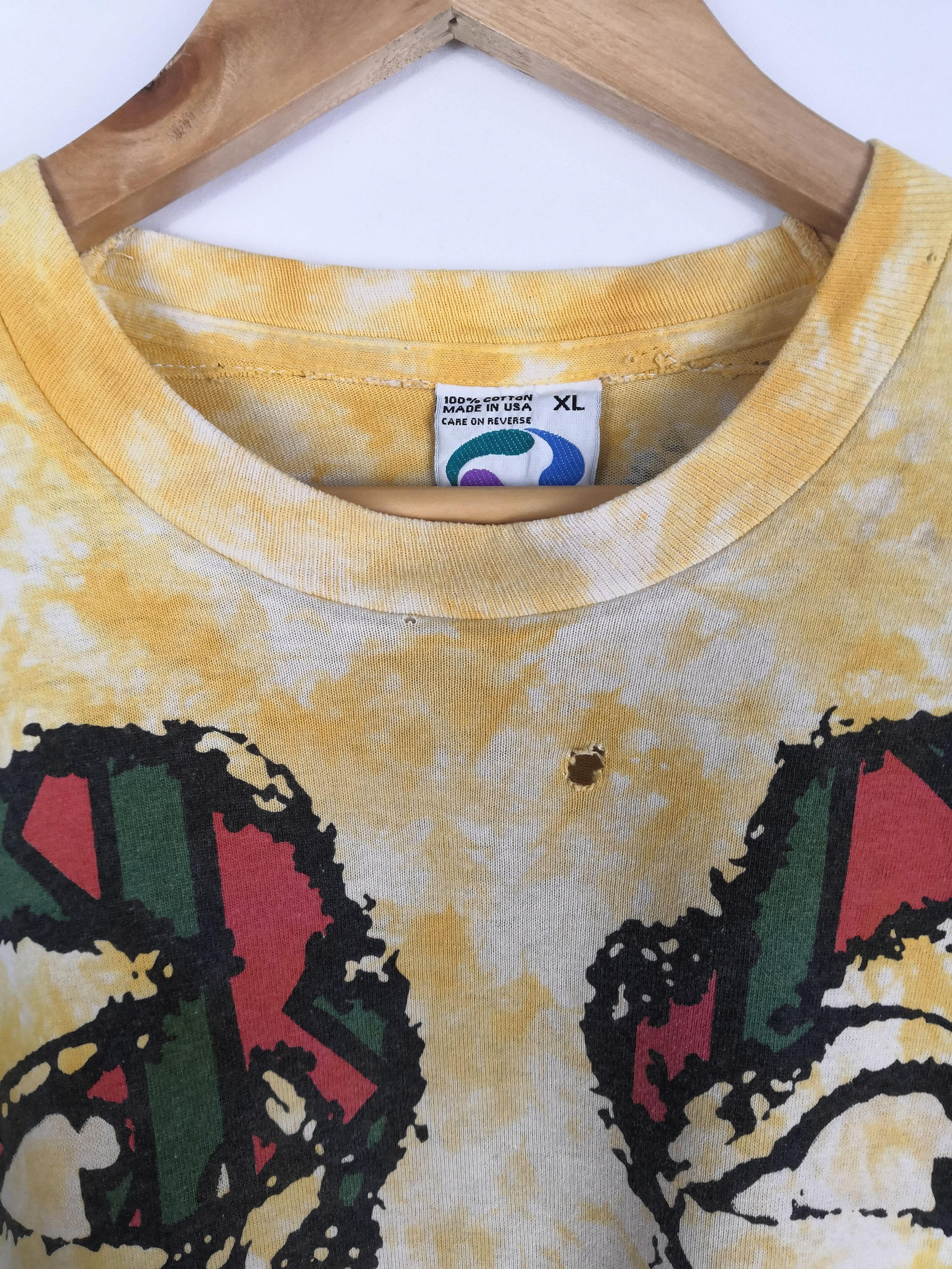Band Tees Vintage 1994 Bob Marley T-Shirt Rasta Liquid Blue Distressed Size US XL / EU 56 / 4 - 10 Thumbnail