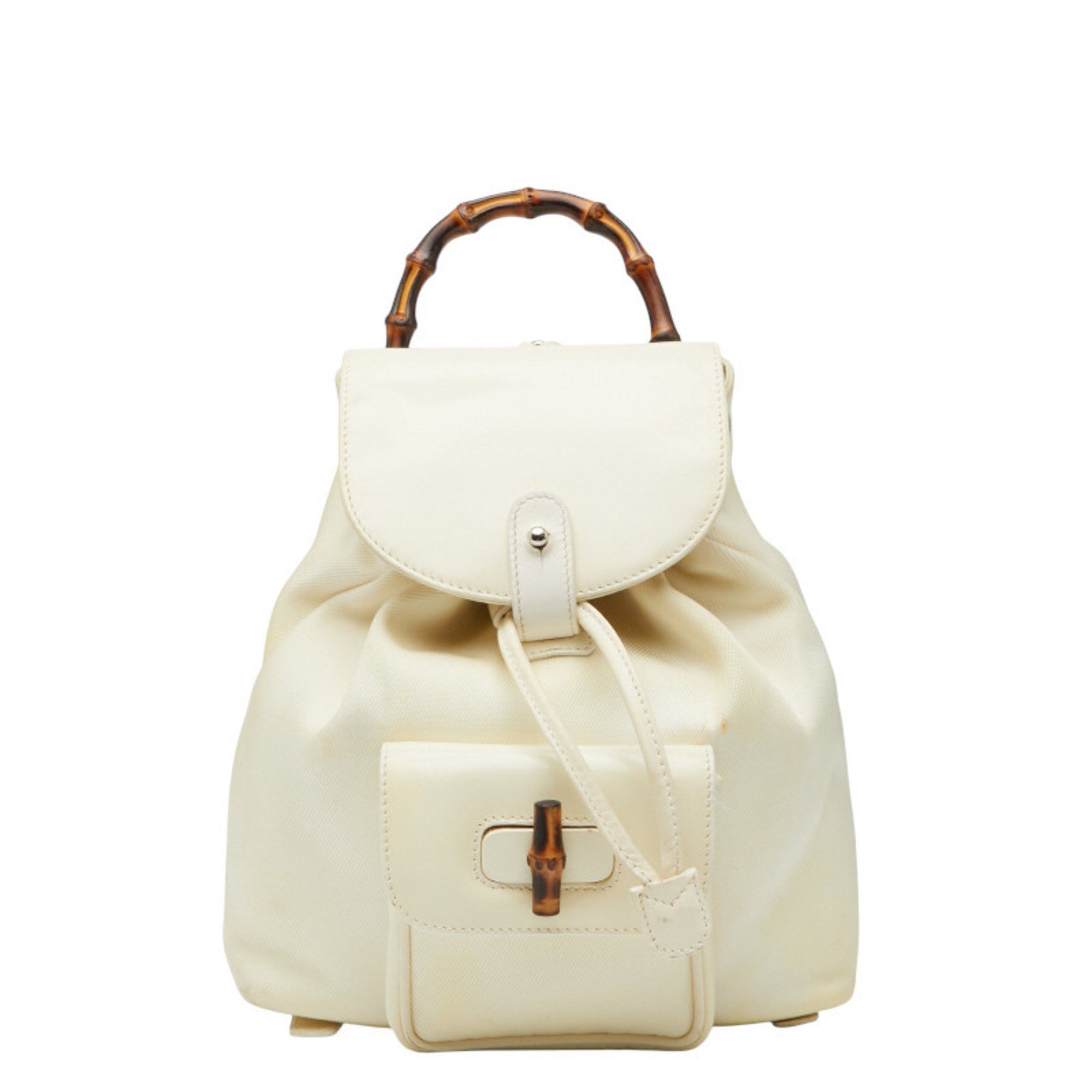 Gucci Gucci Backpack f-21841 Beige Bamboo 003 3444 0030  display picture 1