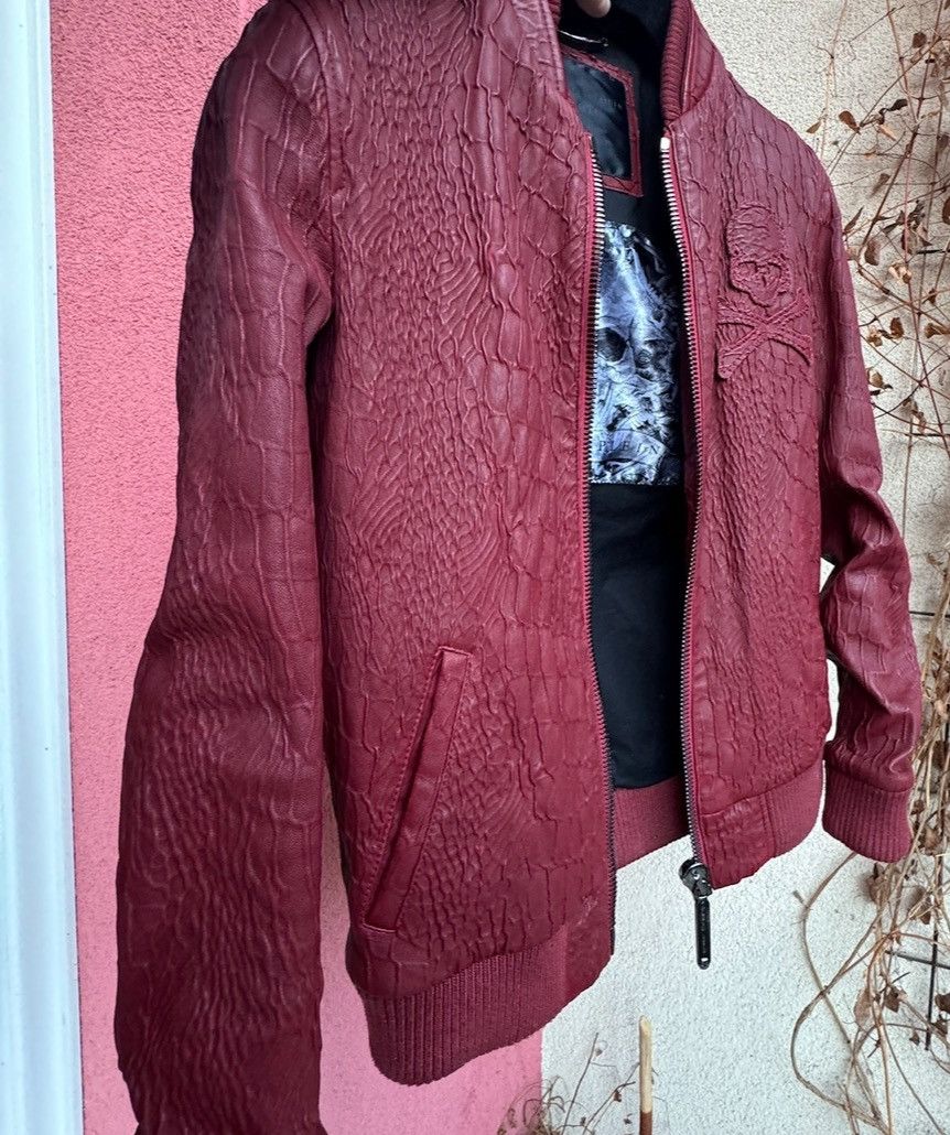 Philipp Plein 🔥 PHILIPP PLEIN Red Leather Jacket (Size L) Size US L / EU 52-54 / 3 - 1 Thumbnail