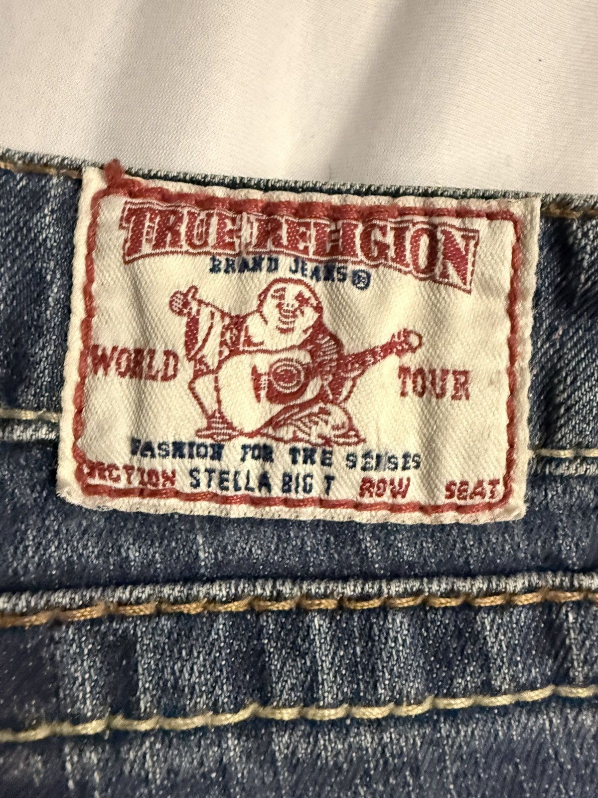 True Religion Vintage Y2K Stella Big T True Religion Aged Denim Jeans Size 30" / US 8 / IT 44 - 22 Thumbnail