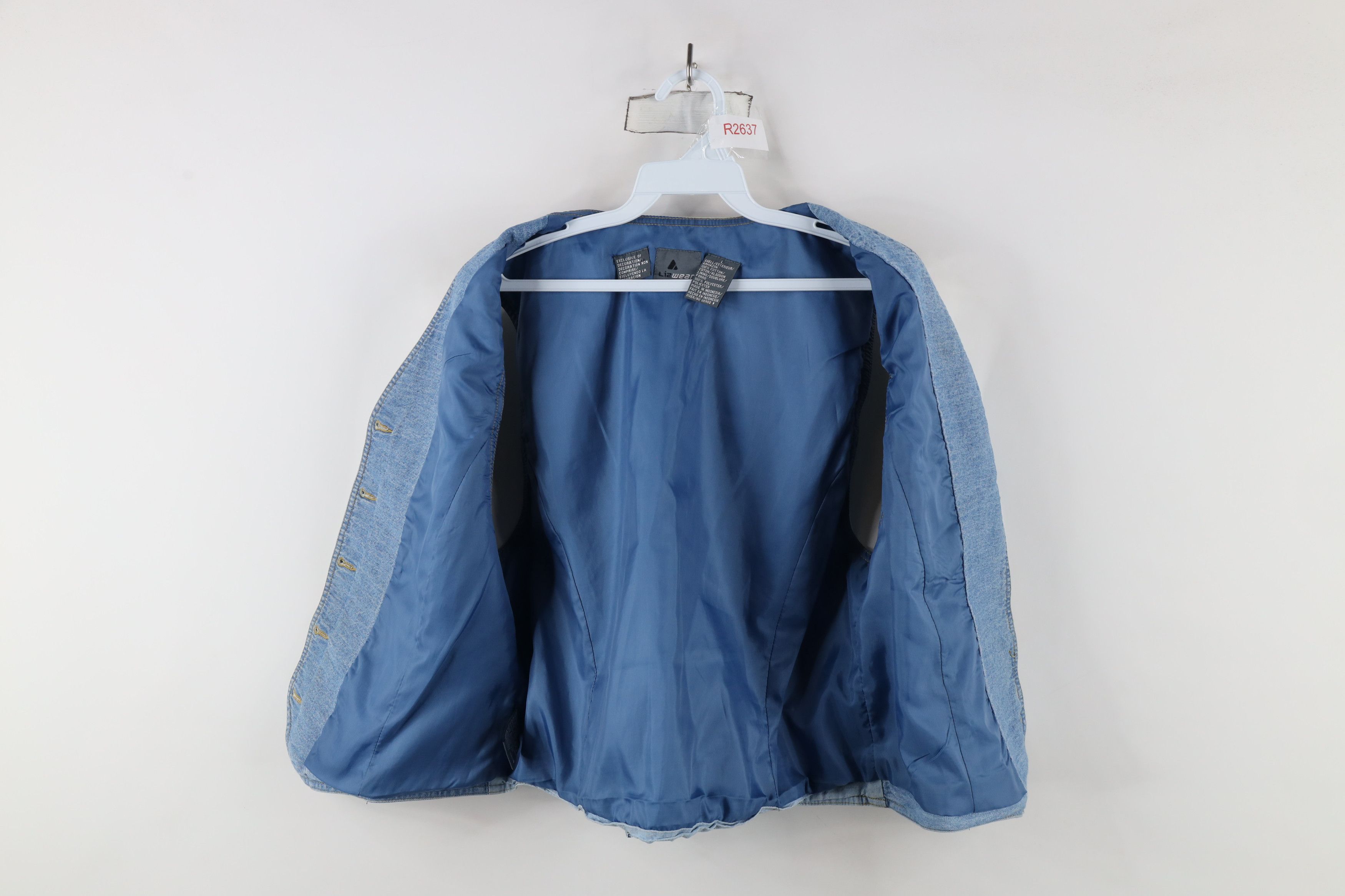 Vintage Vintage 90s Streetwear Embroidered Back Denim Jean Vest Size L / US 10 / IT 46 - 8 Thumbnail