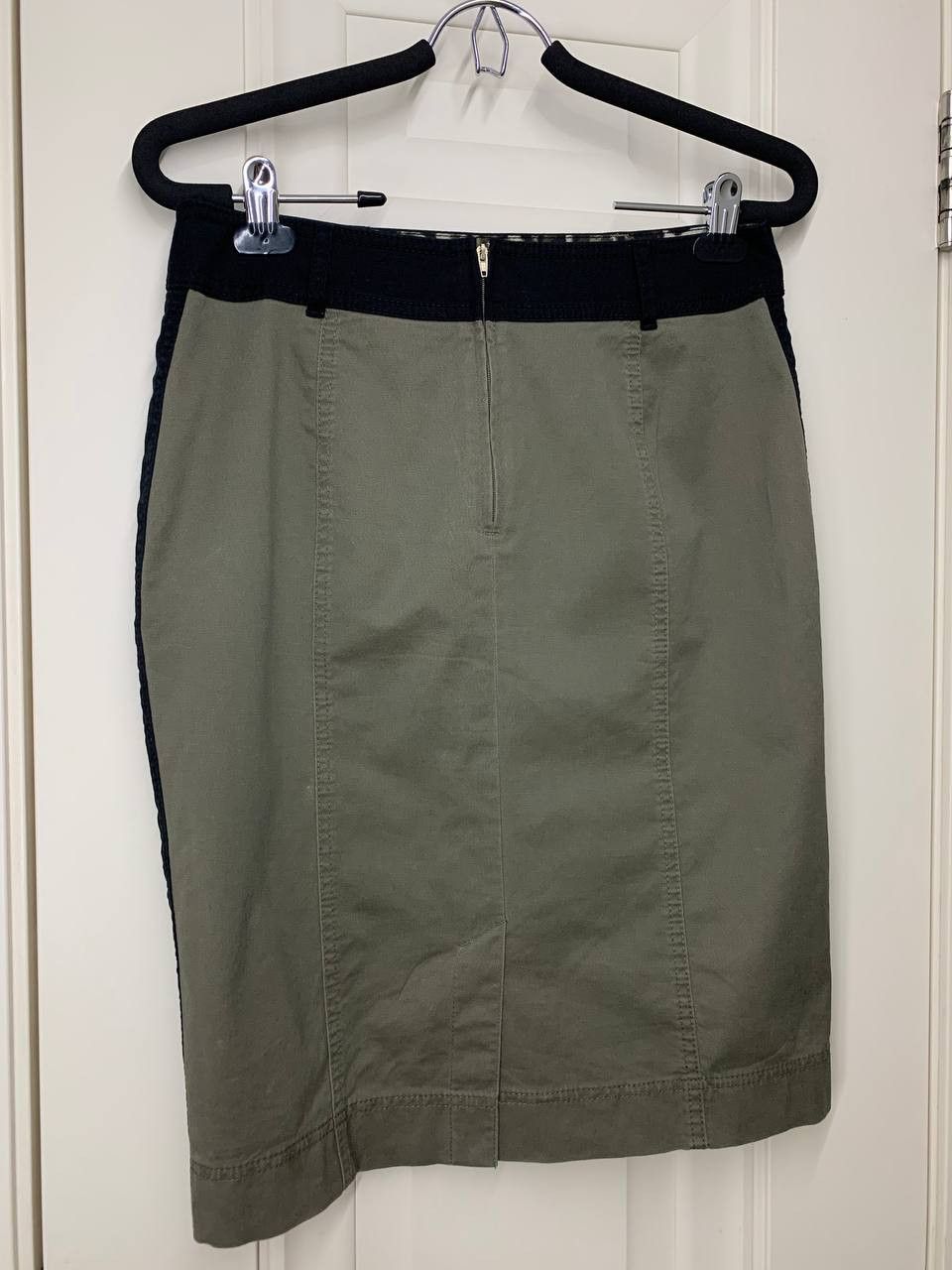 Gerry Weber Gerry Weber woman's khaki-black cotton skirt size 36 (US 6) Size 28" / US 6 / IT 42 - 4 Thumbnail