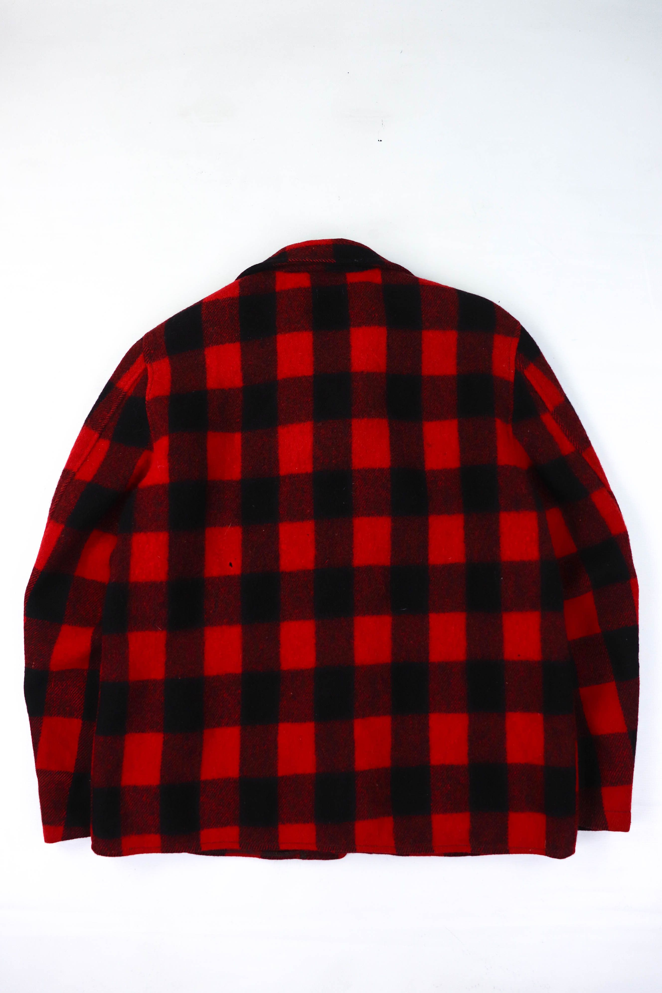 Vintage Vintage Red Buffalo Plaid Wool Lumberjack Overshirt Jacket Size US M / EU 48-50 / 2 - 2 Thumbnail