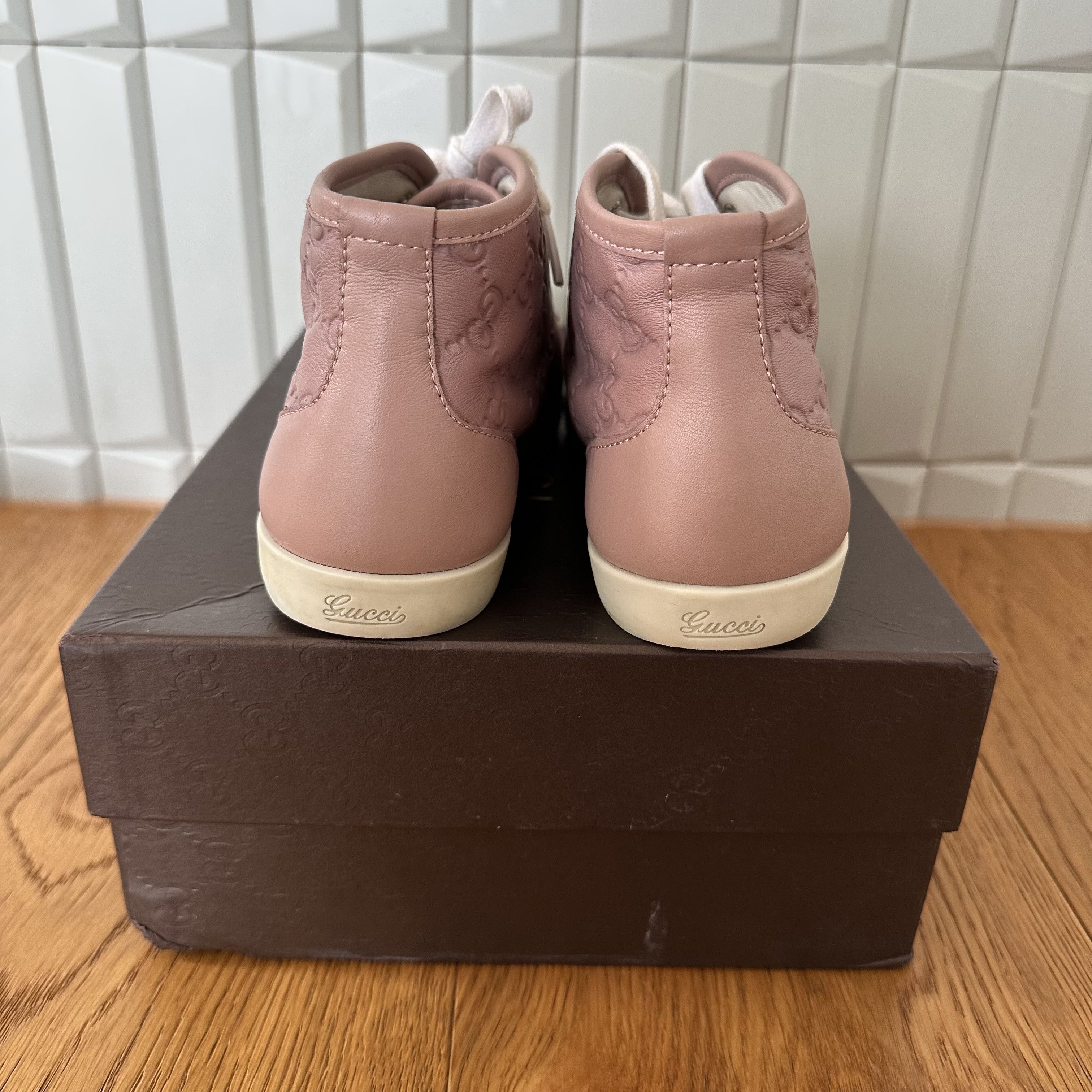 Gucci GUCCI Guccissima GG leather high top Sneakers Size US 6.5 / IT 36.5 - 12 Thumbnail