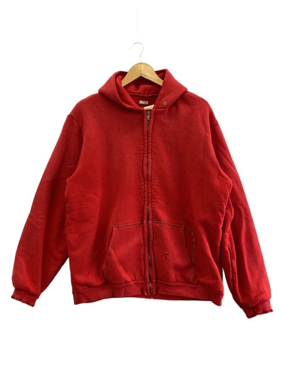 A.PRESSE Red Cotton Vintage Zip Sweat Hoodie 25fw Double Face Size US L / EU 52-54 / 3 - 1 Thumbnail