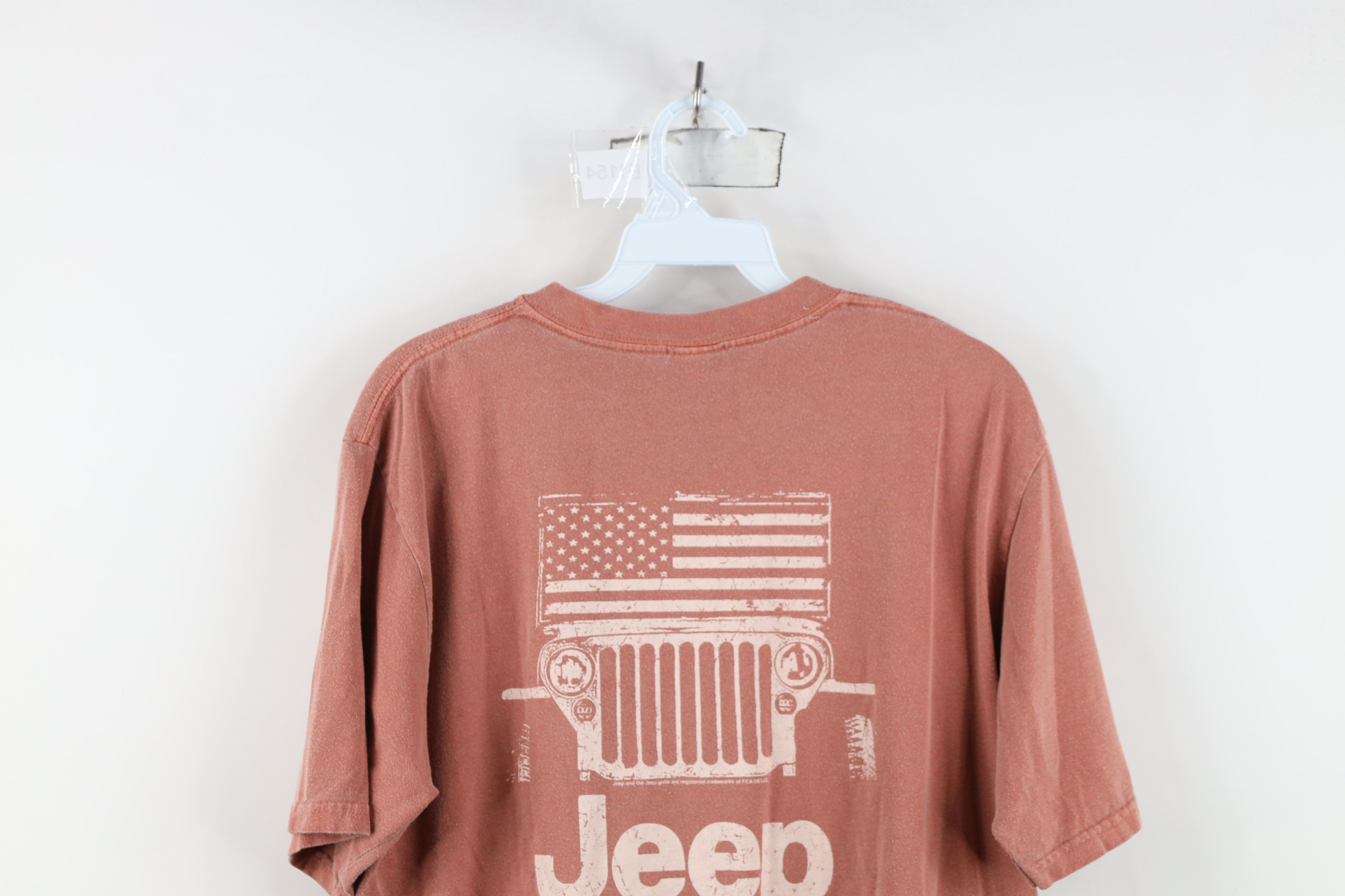 Vintage Vintage 90s Y2K Pigment Dye Jeep Motors T-Shirt Red Orange Size US M / EU 48-50 / 2 - 15 Thumbnail