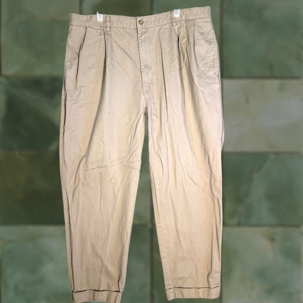 Polo Ralph Lauren Polo Ralph Lauren Pants Mens 40x30 Beige Hammond Pleated Classic Chino Dress Size US L / EU 52-54 / 3 - 1 Thumbnail