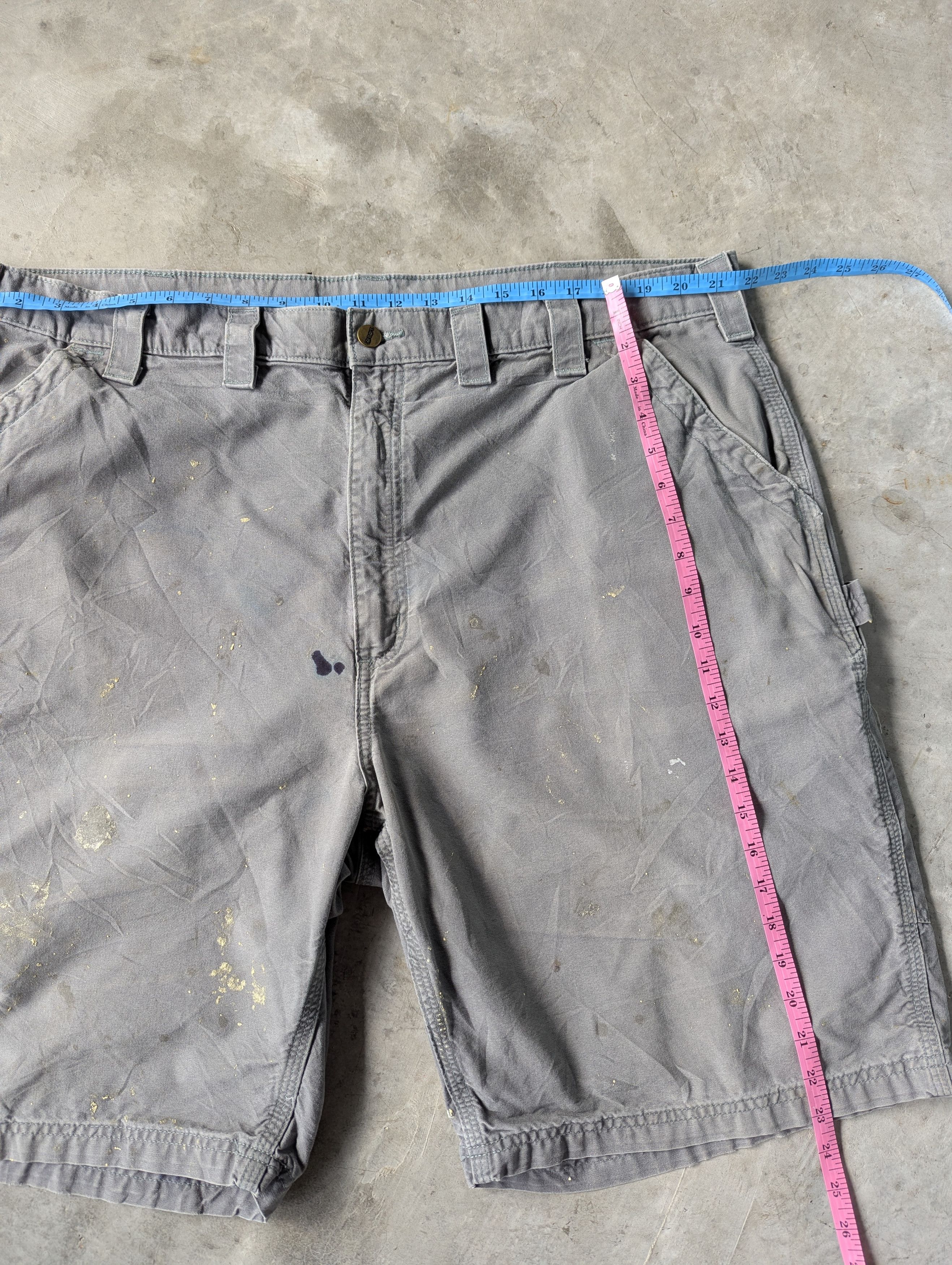 Carhartt Distressed Faded Paint Gray Carhartt Short Cargo Pants Baggy Size US 42 / EU 58 - 9 Thumbnail