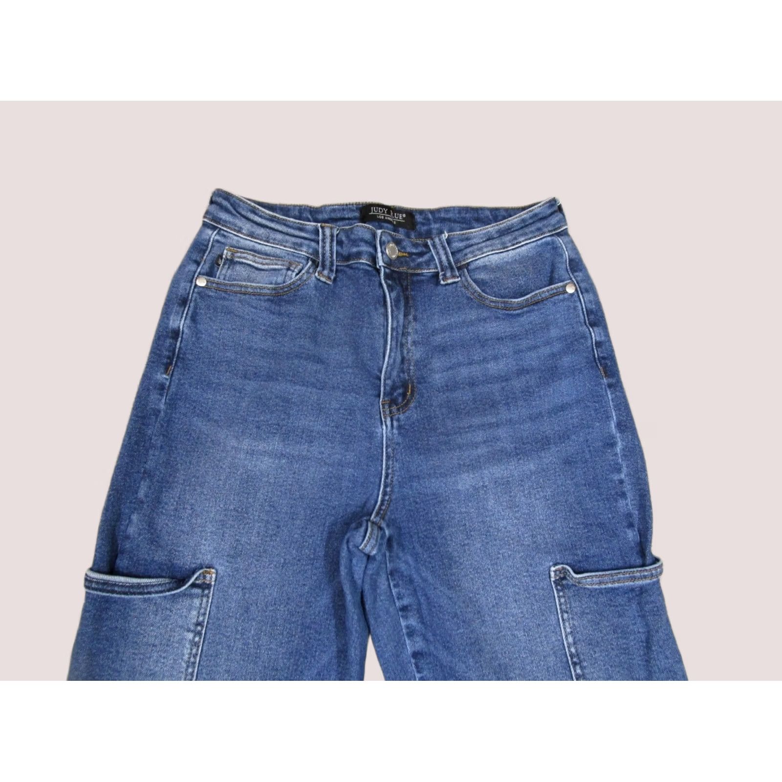 Vintage Judy Blue Jeans Women 30 Blue High Rise Cargo Baggy Skater Pants Dark Wash Denim Size 30" / US 8 / IT 44 - 1 Thumbnail